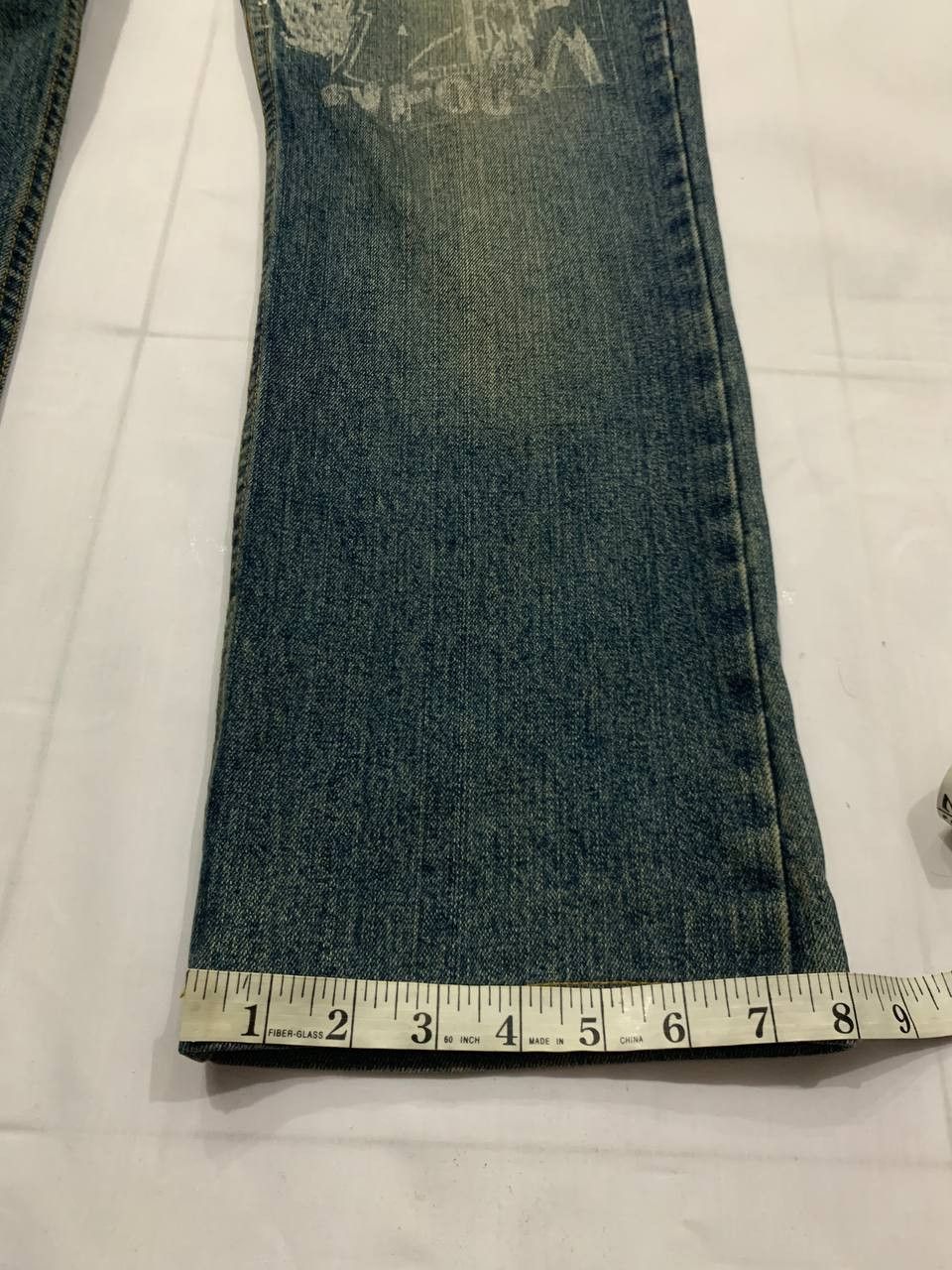 Japanese Brand Vintage 2000s WFour Japan Printed Face Jeans Size US 30 / EU 46 - 14 Thumbnail
