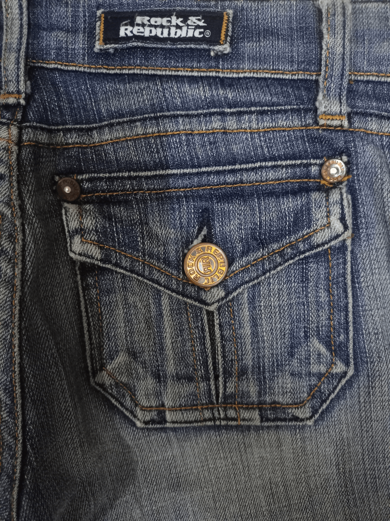 Rock & Republic Vintage Rock & Republic Blue Wash Flare Jeans Size 29" - 8 Thumbnail