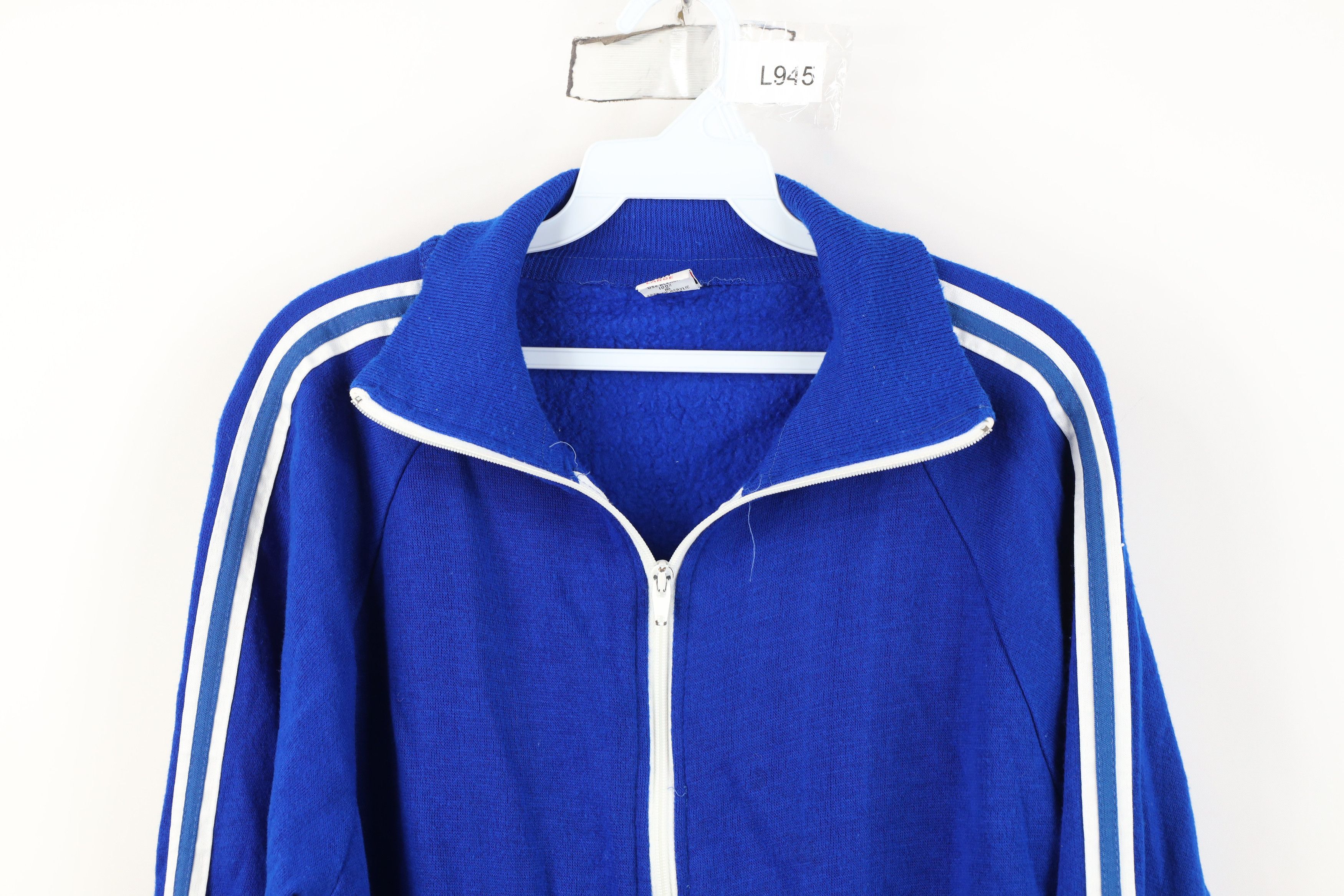 Vintage Vintage 70s Streetwear Warm Up Soccer Track Jacket Blue USA Size US L / EU 52-54 / 3 - 2 Thumbnail