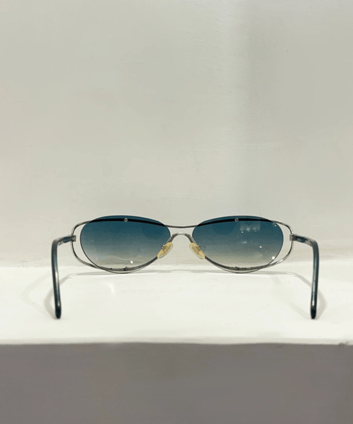 Chanel Chanel Sunglasses 4020 Rhinestone Logo 4017Rimless Vintage Size ONE SIZE - 4 Thumbnail