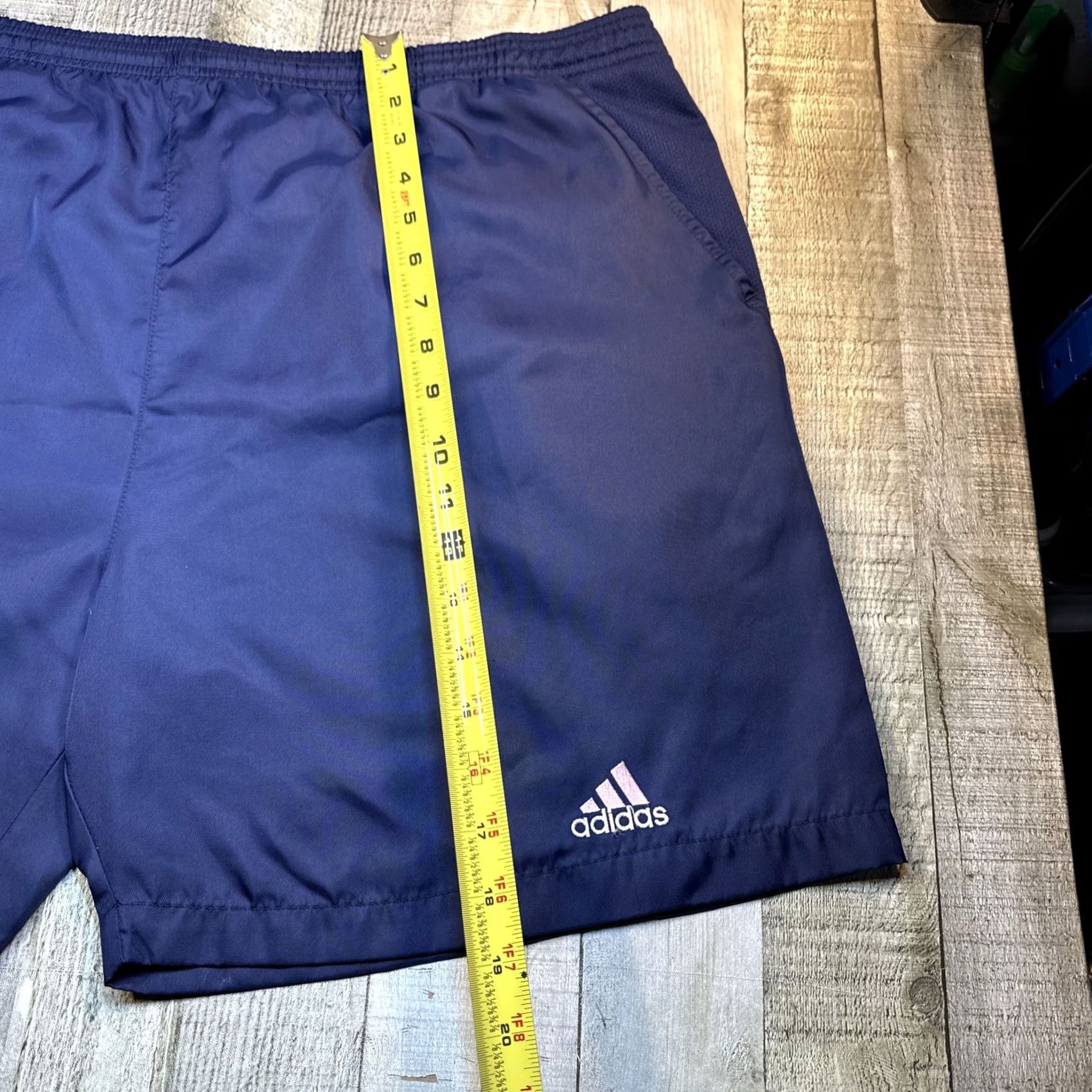 Adidas VINTAGE Adidas Trefoil Soccer Nylon Shorts Men L Blue Athletic 90s Retro Size US 33 - 7 Thumbnail