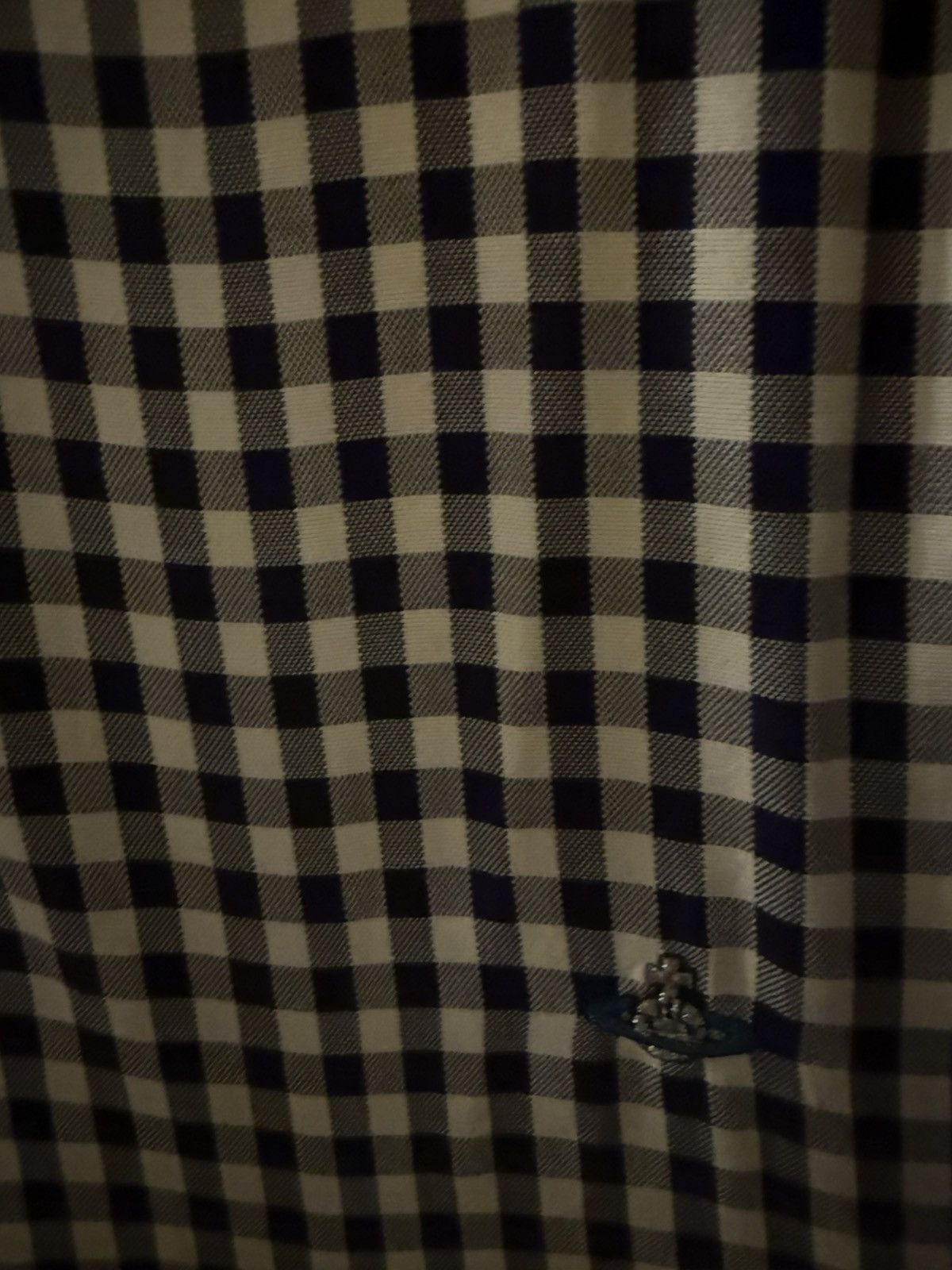 Vivienne Westwood Vivienne Westwood Men’s Navy & White Gingham Shirt Size US S / EU 44-46 / 1 - 6 Thumbnail
