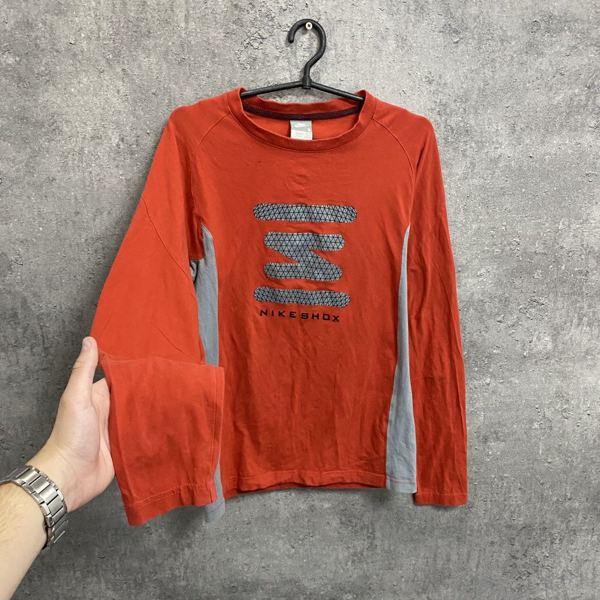 Nike Nike Shox Vintage Long Sleeve Tee Big Logo Drill Size US S / EU 44-46 / 1 - 2 Thumbnail