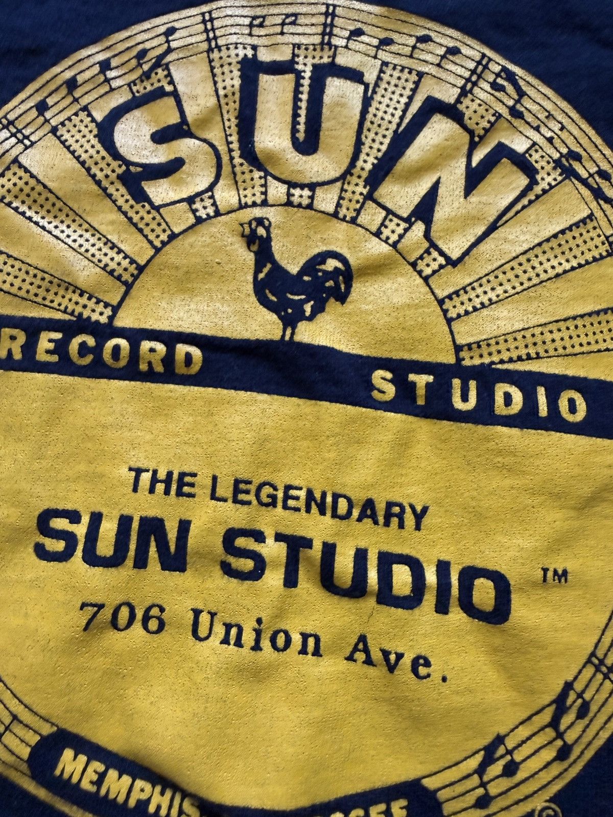 Vintage Vintage 90s Sun Records Elvis Presley Label Band Promo Tee Size US XL / EU 56 / 4 - 5 Thumbnail