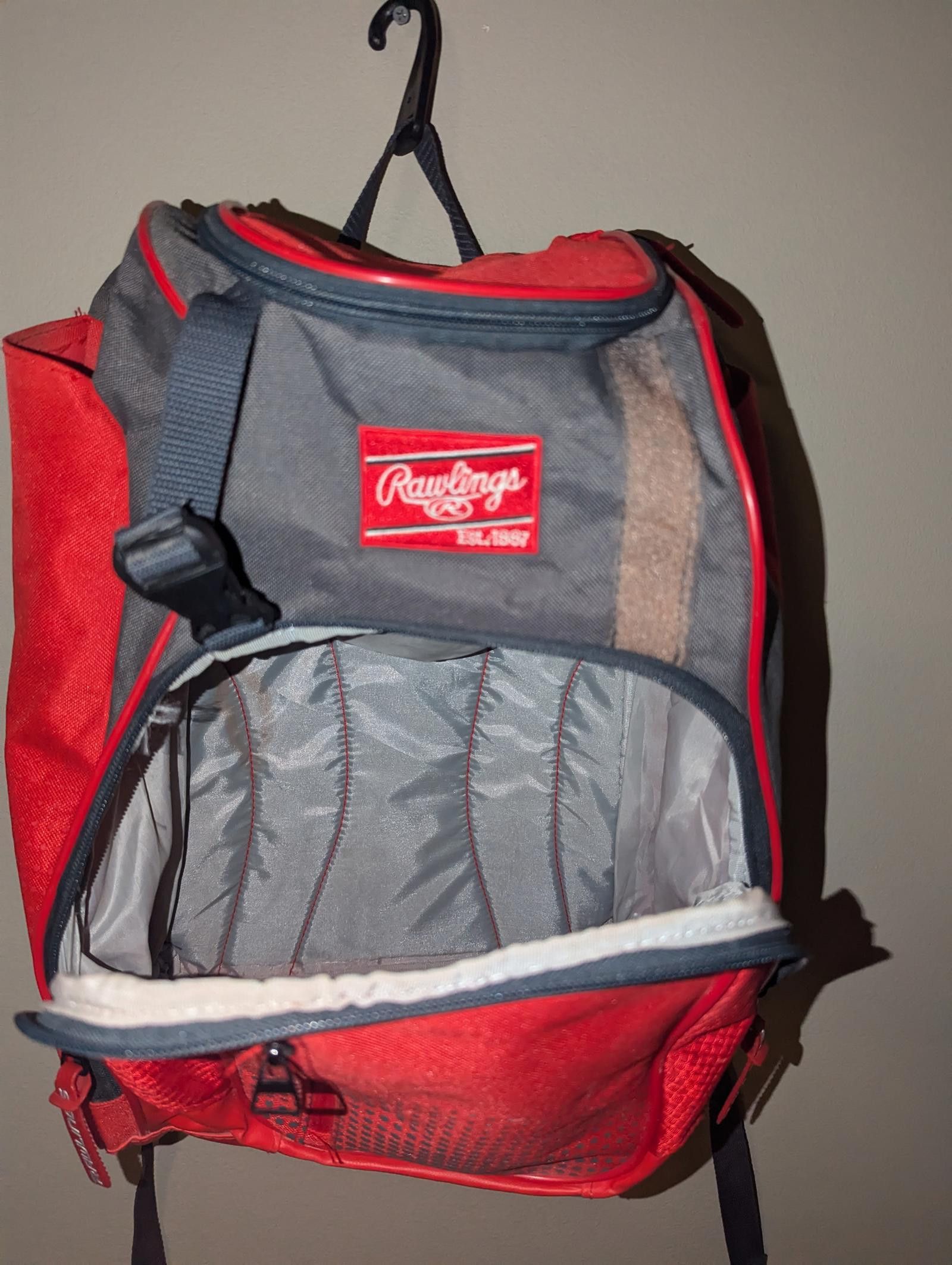 Designer Vintage Rawlings Red Sports Backpack Size ONE SIZE - 5 Thumbnail