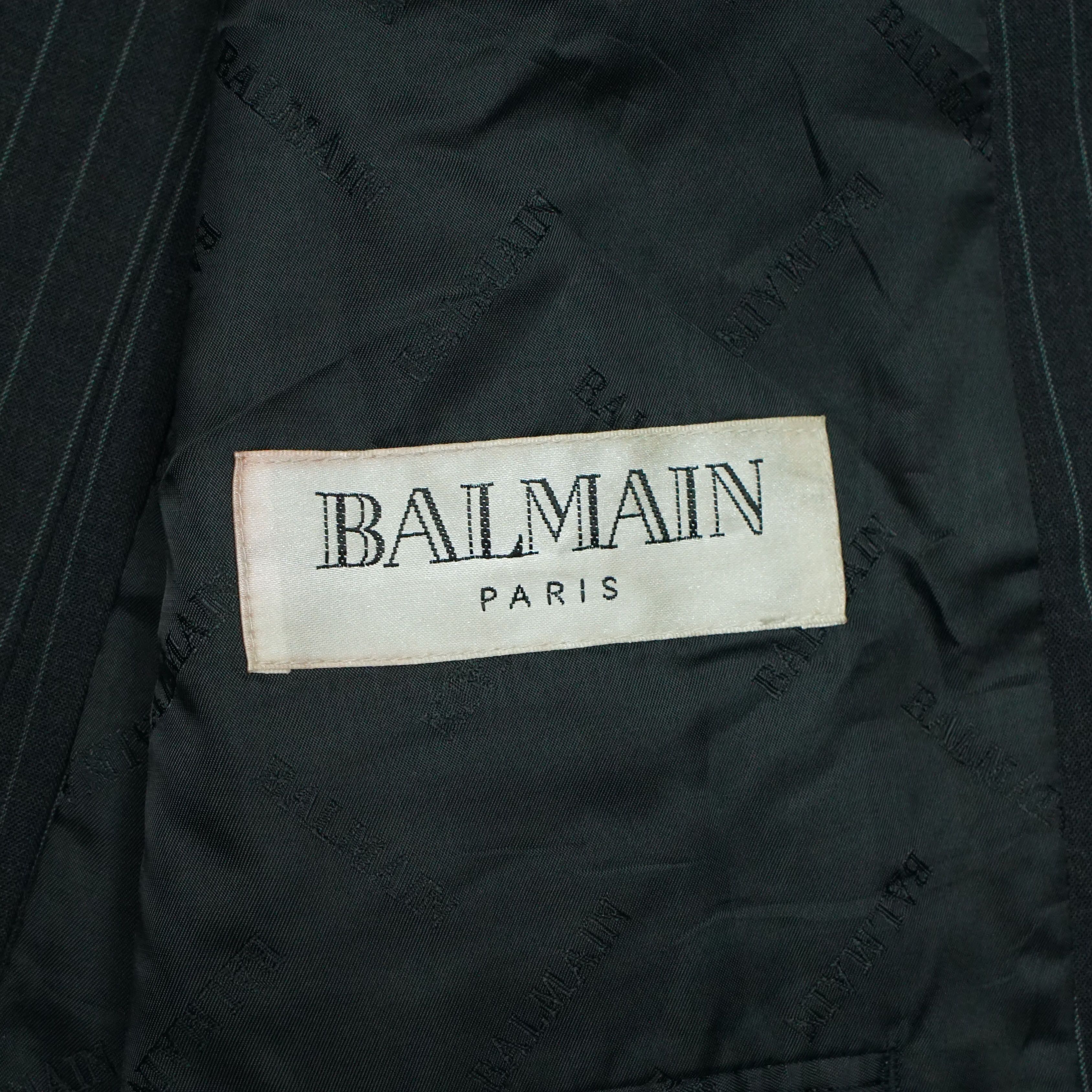 Balmain *NoTariff Balmain Pinstripe Blazer Size 40R - 7 Thumbnail