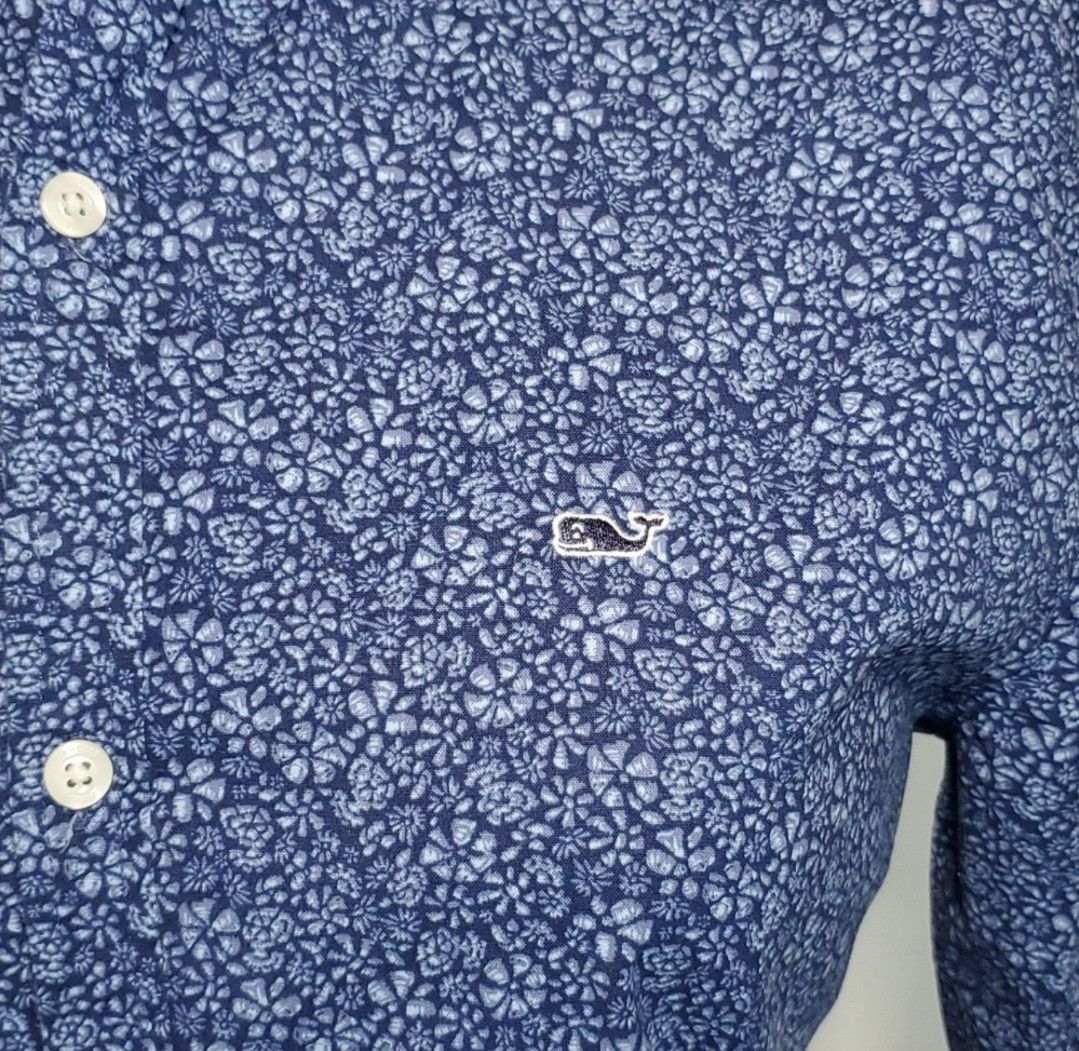 Vineyard Vines Vinyard Vines Youth XL/Women M Button Down Shirt Blue Floral Size M / US 6-8 / IT 42-44 - 6 Thumbnail
