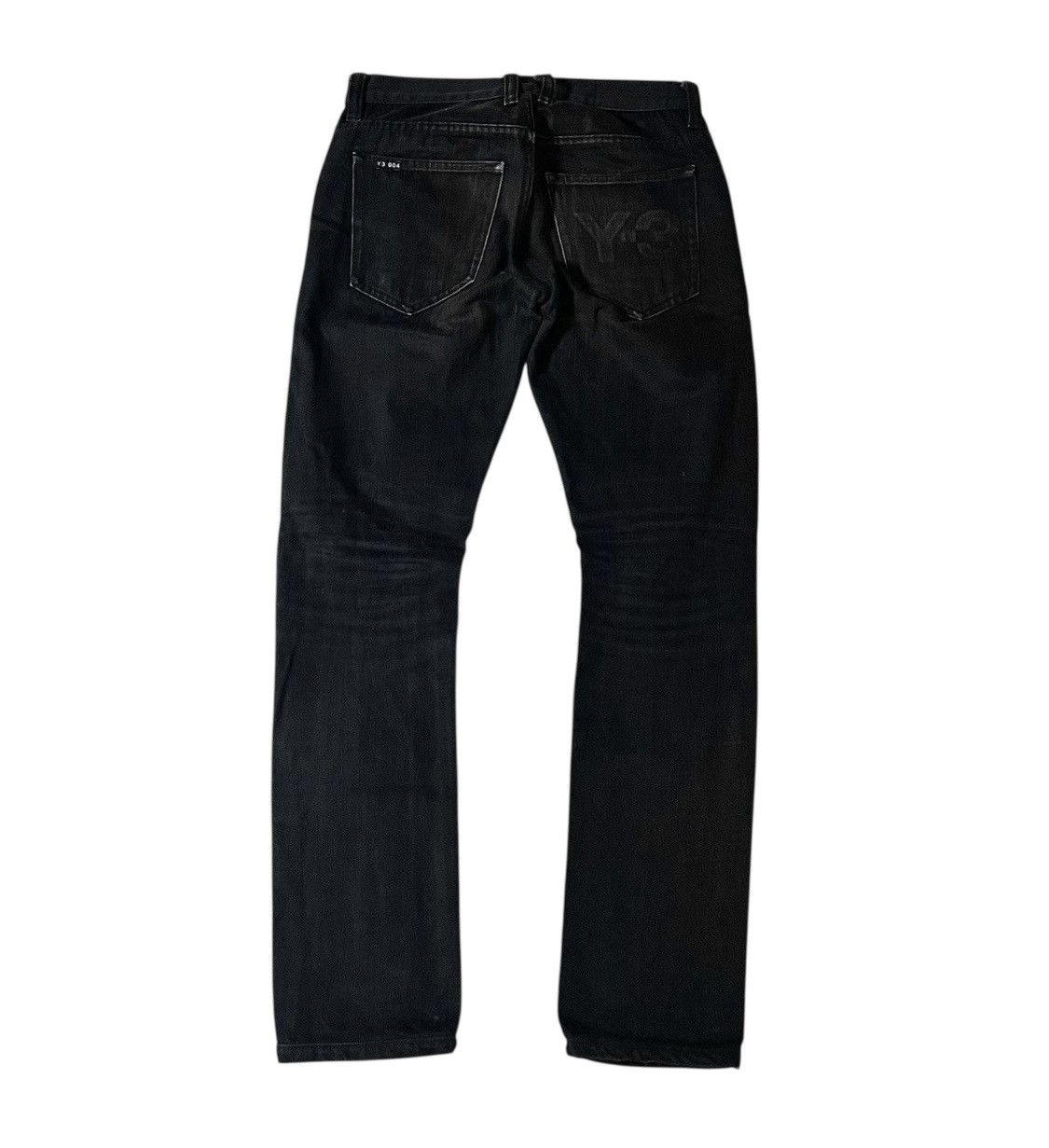 Yohji Yamamoto TAX FREE 🇺🇸 Yohji yamamoto y-3 logo slim straight black jeans Size US 29 - 11 Thumbnail