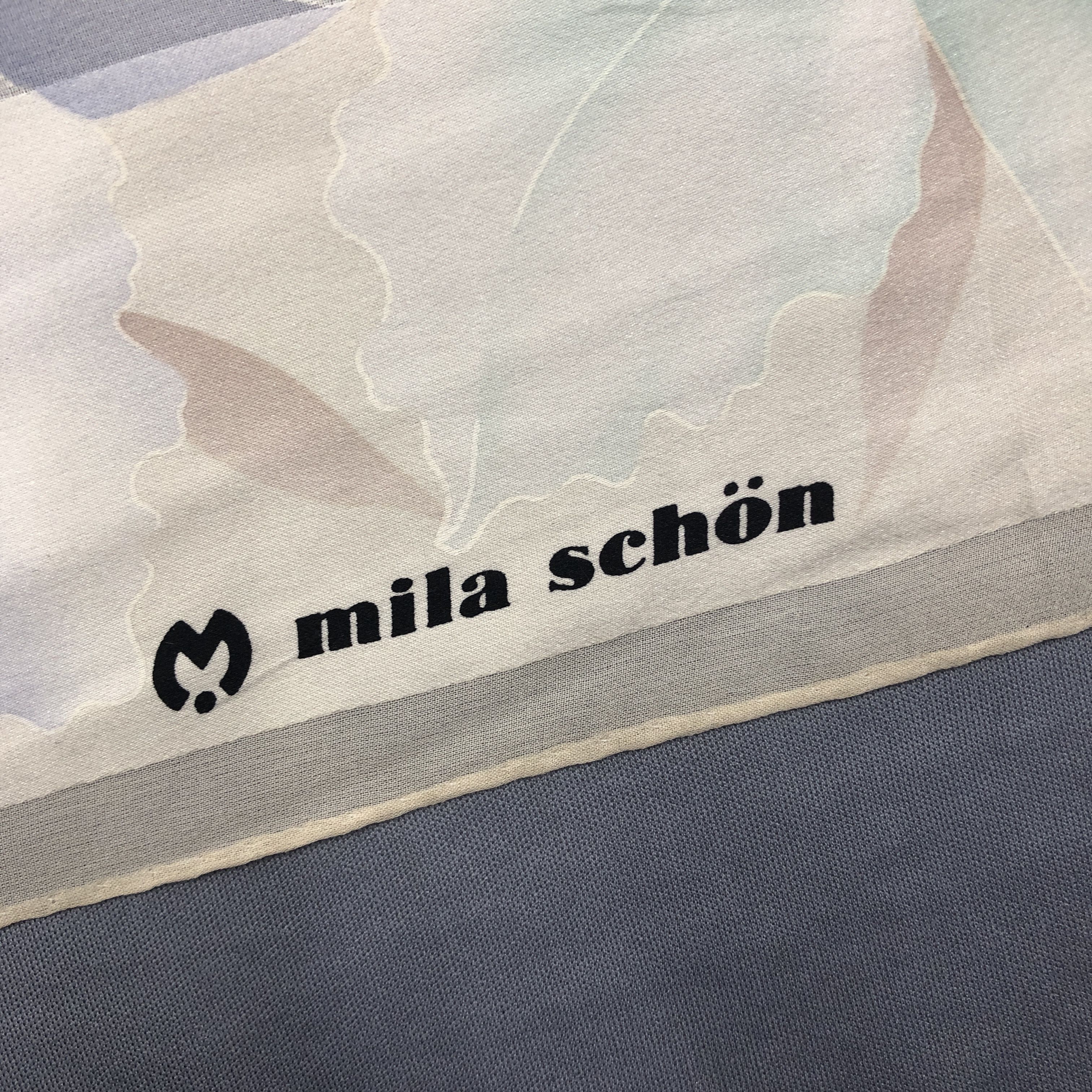 Mila Schon × Vintage Vintage Mila Schon SILK Scarf Twill Stole Wraps Scarves Size ONE SIZE - 17 Thumbnail