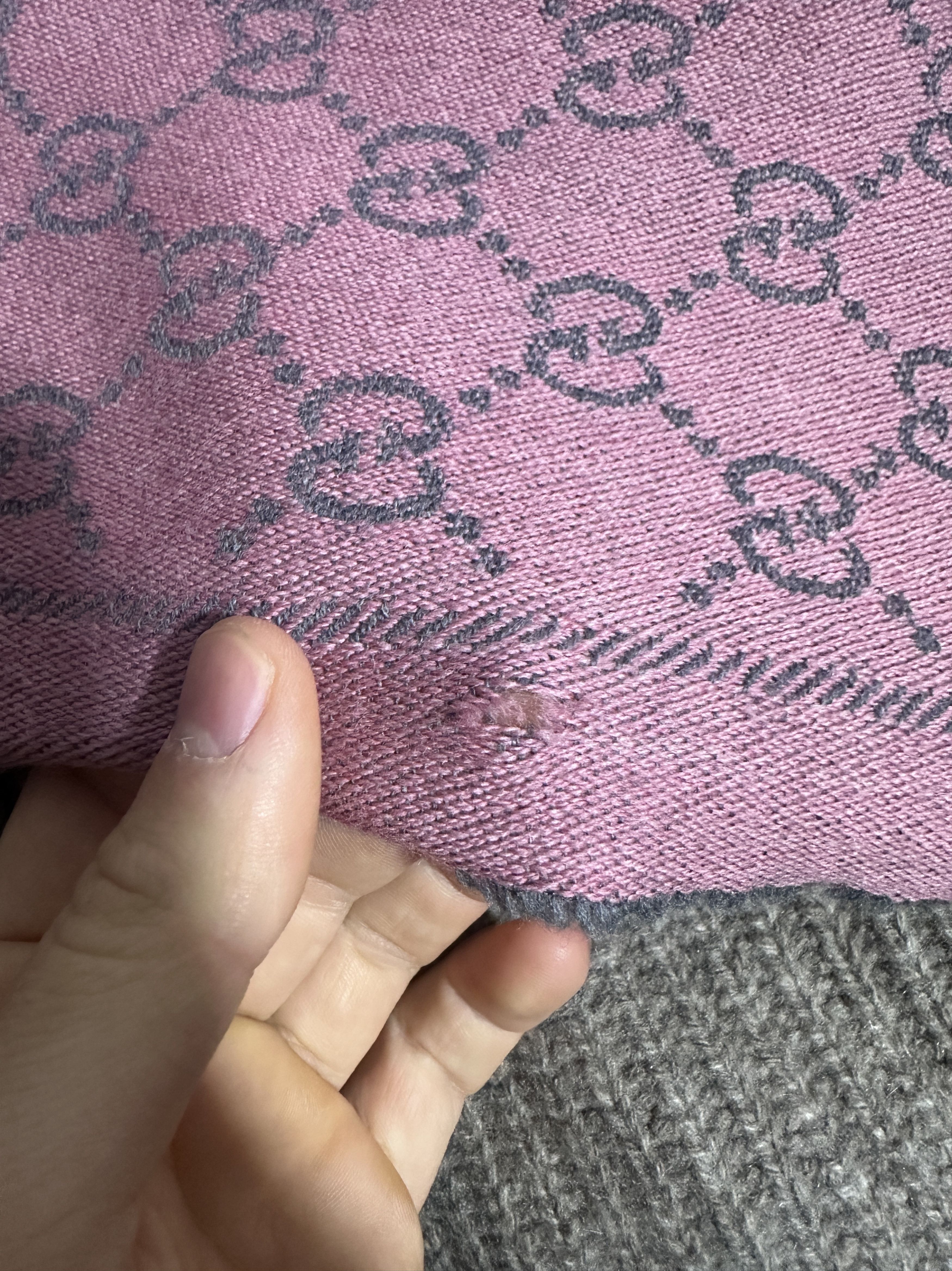 Gucci Gucci GG Jacquard Wool Scarf Shawl Wrap Reversible 160x44cm Size ONE SIZE - 10 Thumbnail