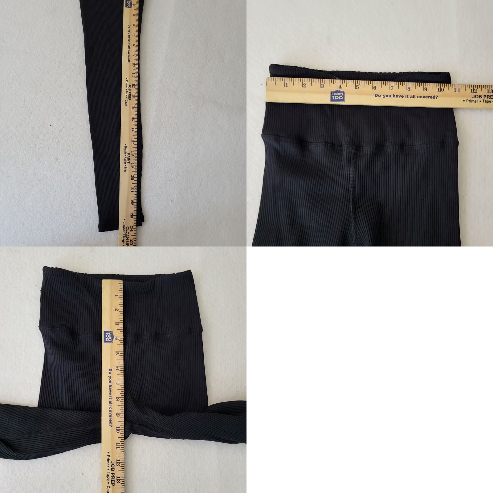 Carbon Carbon38 Ribbed Black Womens Leggings Sz S Size 28" / US 6 / IT 42 - 8 Thumbnail