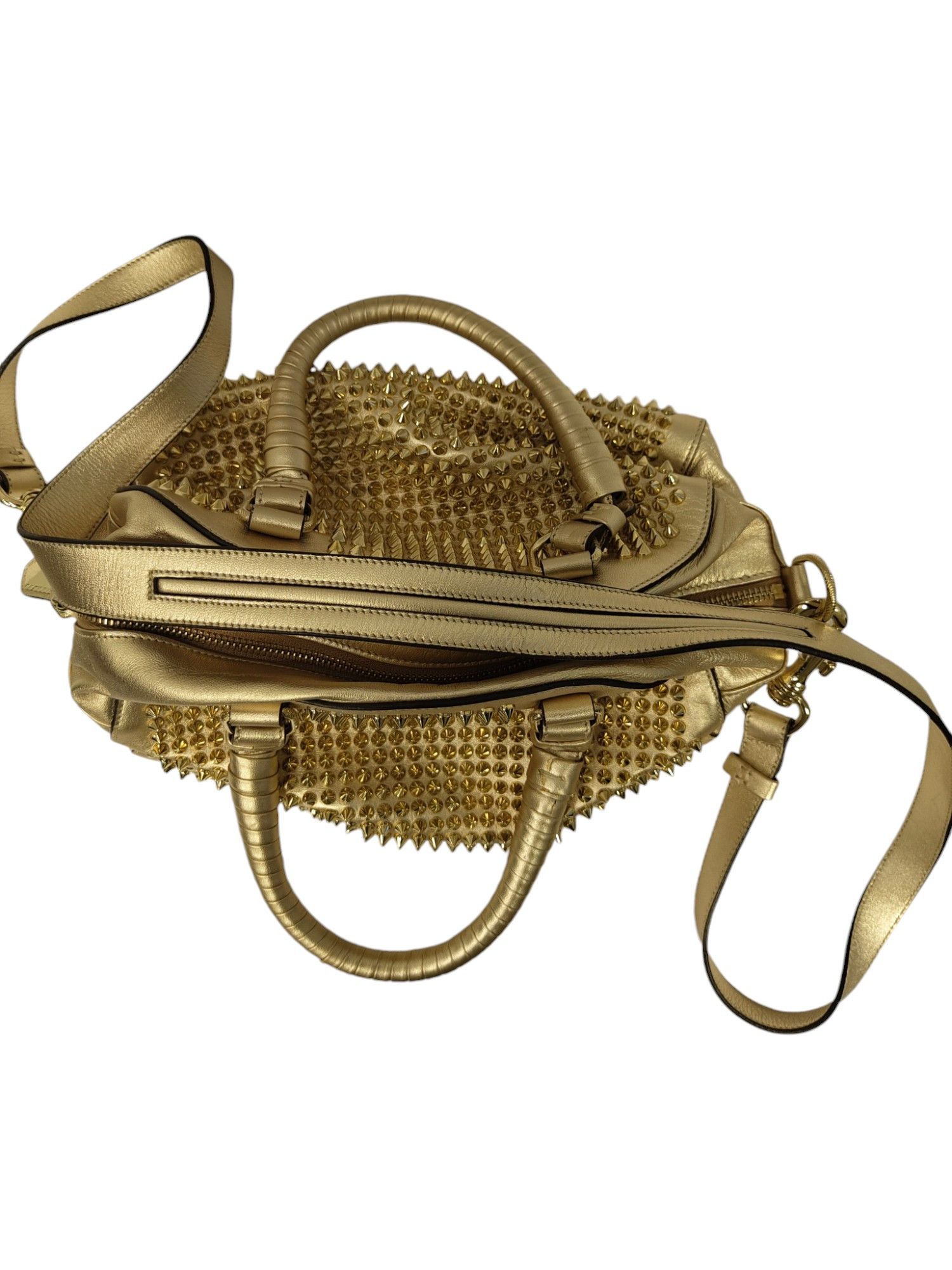 Christian Louboutin Gold Panettone Spiked Bowler Bag Size ONE SIZE - 5 Thumbnail