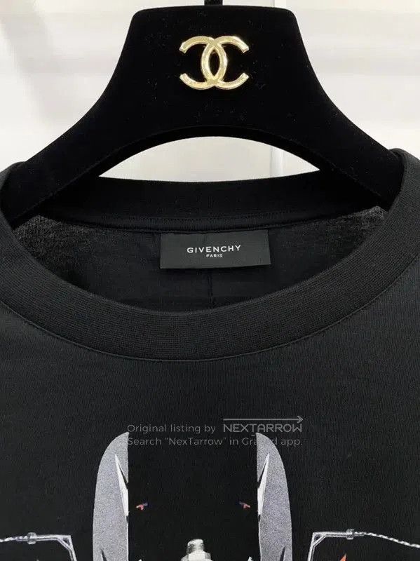 Givenchy Givenchy Black Short Sleeve Cotton Top . Size L / US 10 / IT 46 - 2 Thumbnail