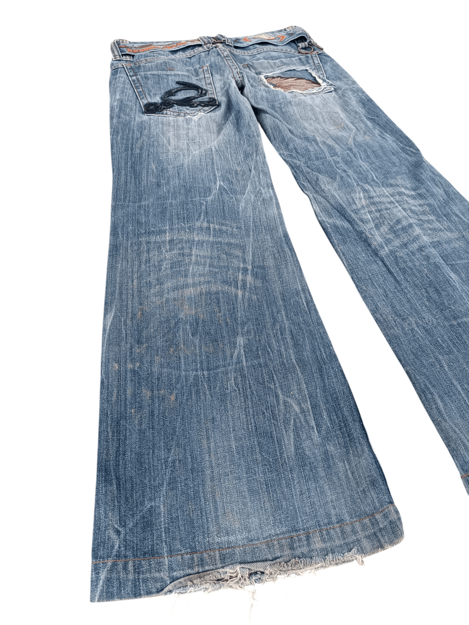 Other 🇯🇵 RIOBERIO SUPER FLARED EMBROIDERED DENIM PANTS Size US 30 / EU 46 - 5 Thumbnail