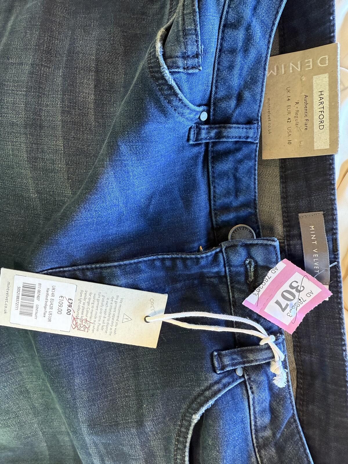 Other Mint velvet blue denim jeans in size Uk 14 Size 32" / US 10 / IT 46 - 2 Thumbnail