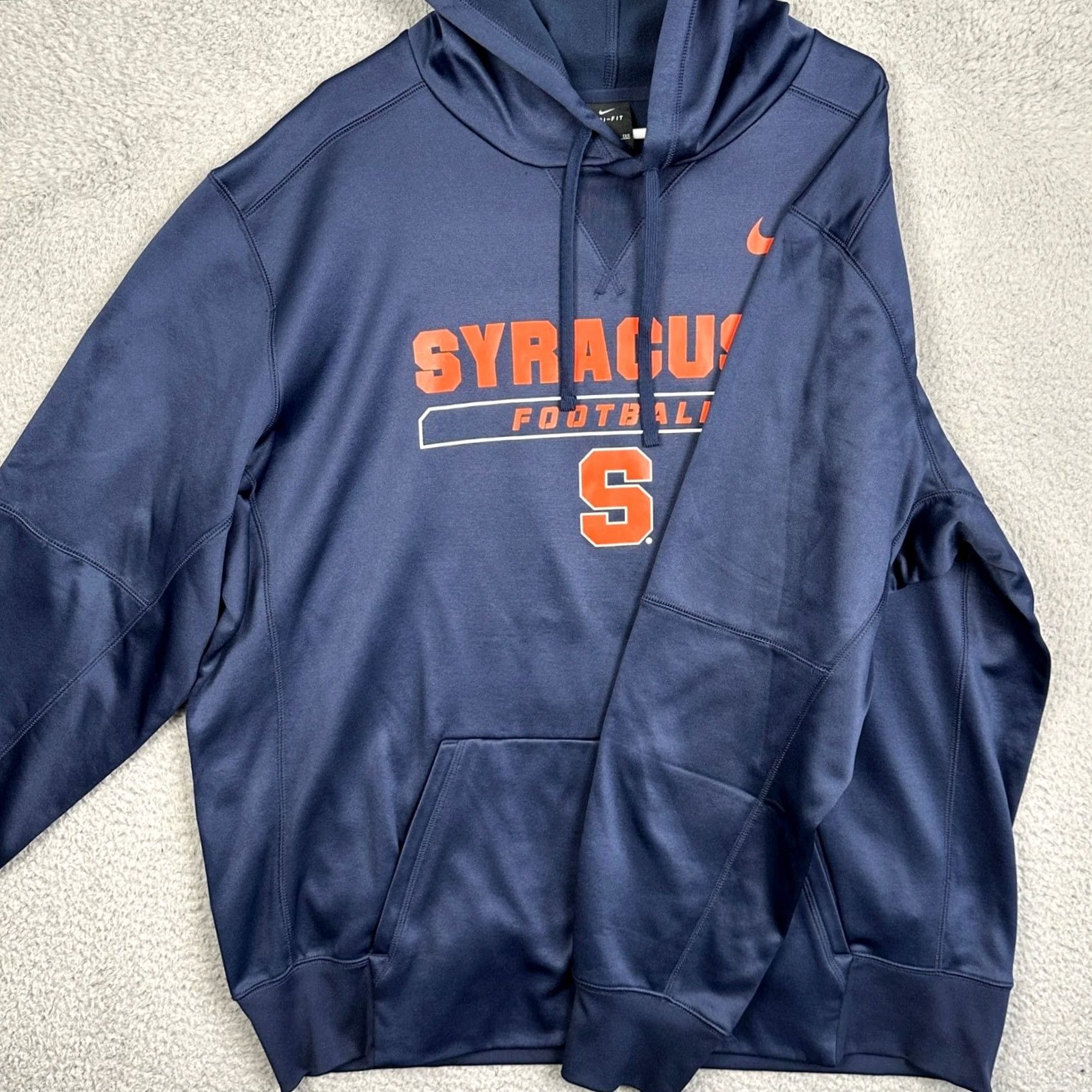 Nike Nike Syracuse Orange Hoodie Mens 2XL Navy Dri-FIT Football Sweatshirt Swoosh Size US XXL / EU 58 / 5 - 2 Thumbnail
