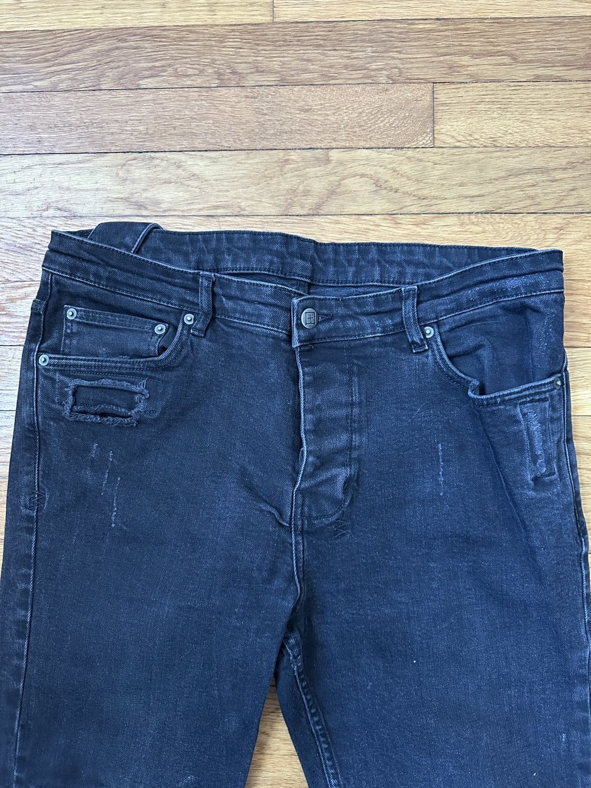 Ksubi Ksubi Ripped Denim Tapered Black 36 Size US 36 / EU 52 - 4 Thumbnail