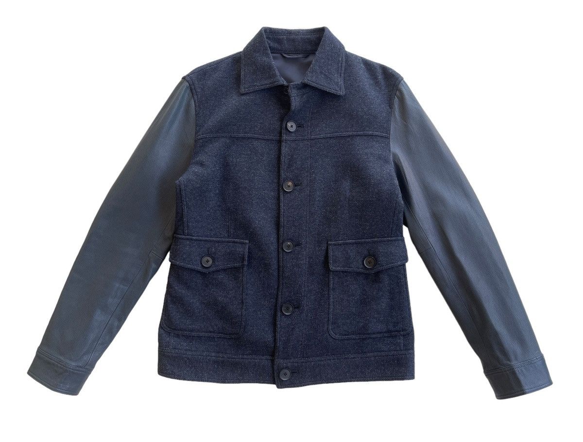 JOSEPH HOMME Joseph Homme Wool / Goatskin Leather Sleeve Jacket Size US S / EU 44-46 / 1 - 5 Thumbnail