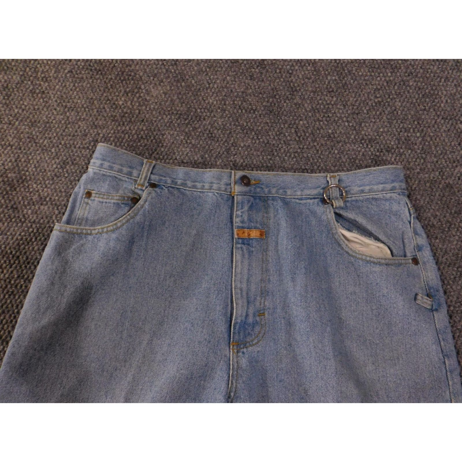 Hugo Boss VINTAGE Boss Jeans Mens 40L Blue Denim Carpenter Straight Leg Made USA 90s Y2K Size US 40 / EU 56 - 6 Thumbnail