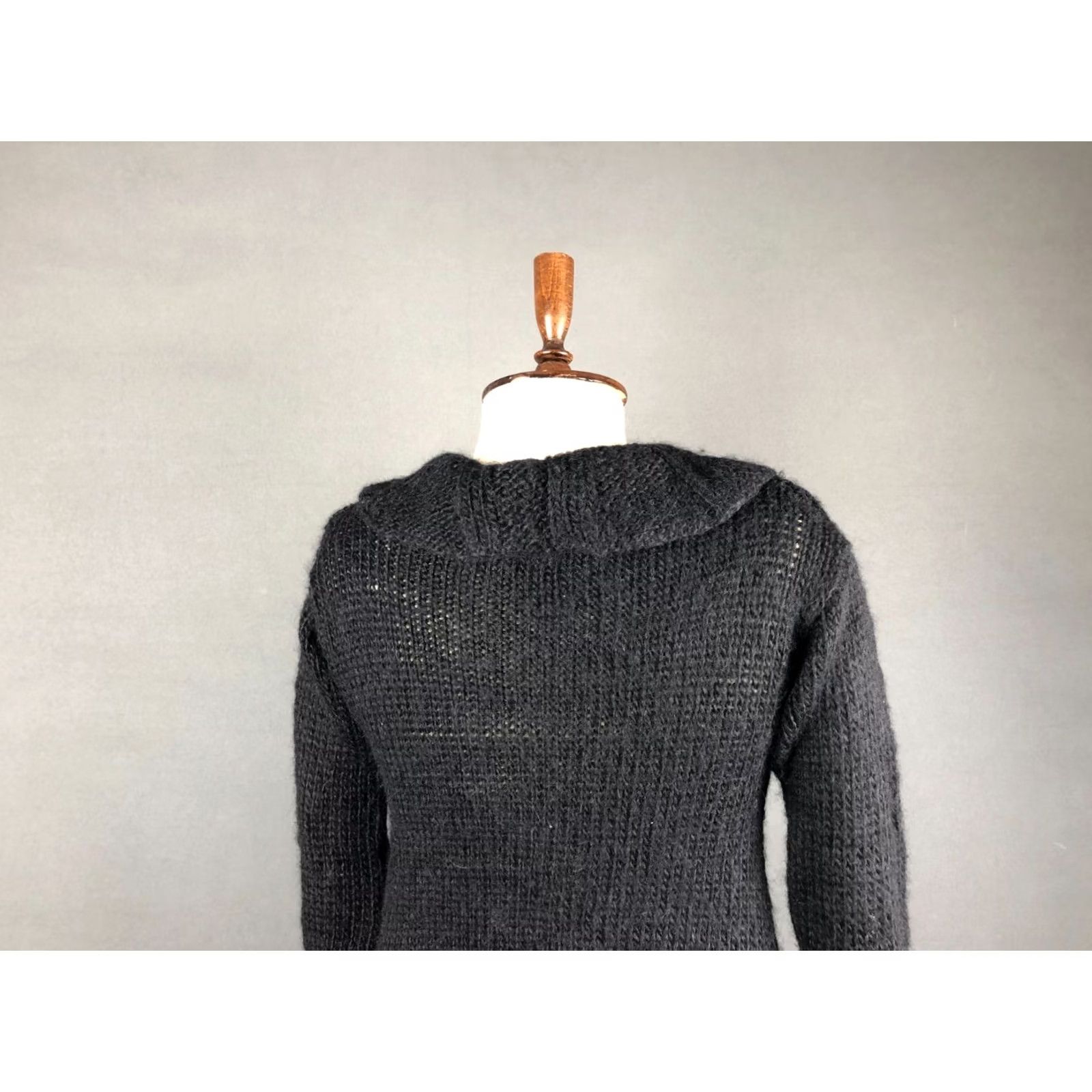 Diesel Diesel Women's Cardigan M Black Wool Alpaca Blend Asymmetric Hem Sweater Size M / US 6-8 / IT 42-44 - 4 Thumbnail