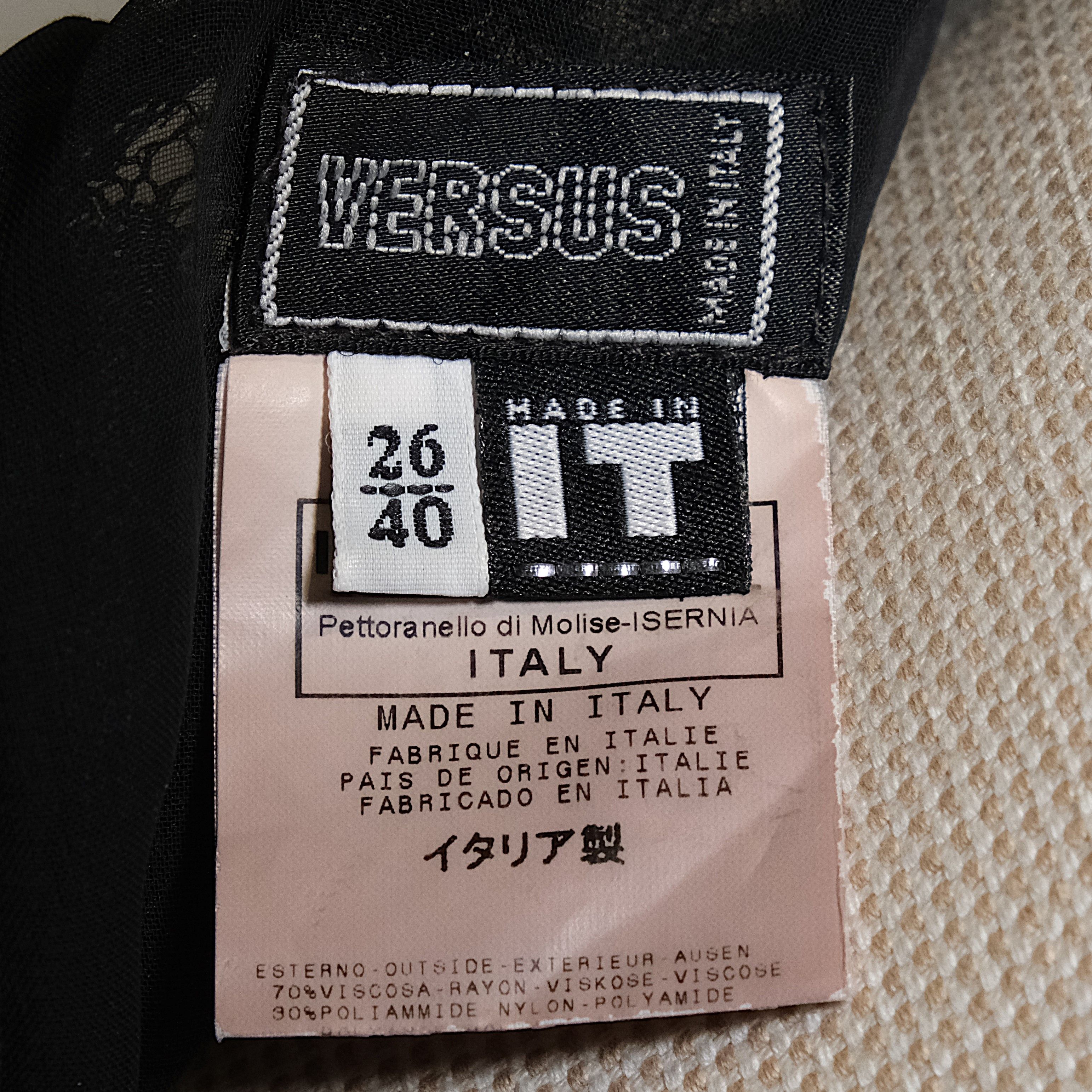 Versus Versace Sheer See Through Lace Backless Bodycon Dress Size S / US 4 / IT 40 - 6 Thumbnail