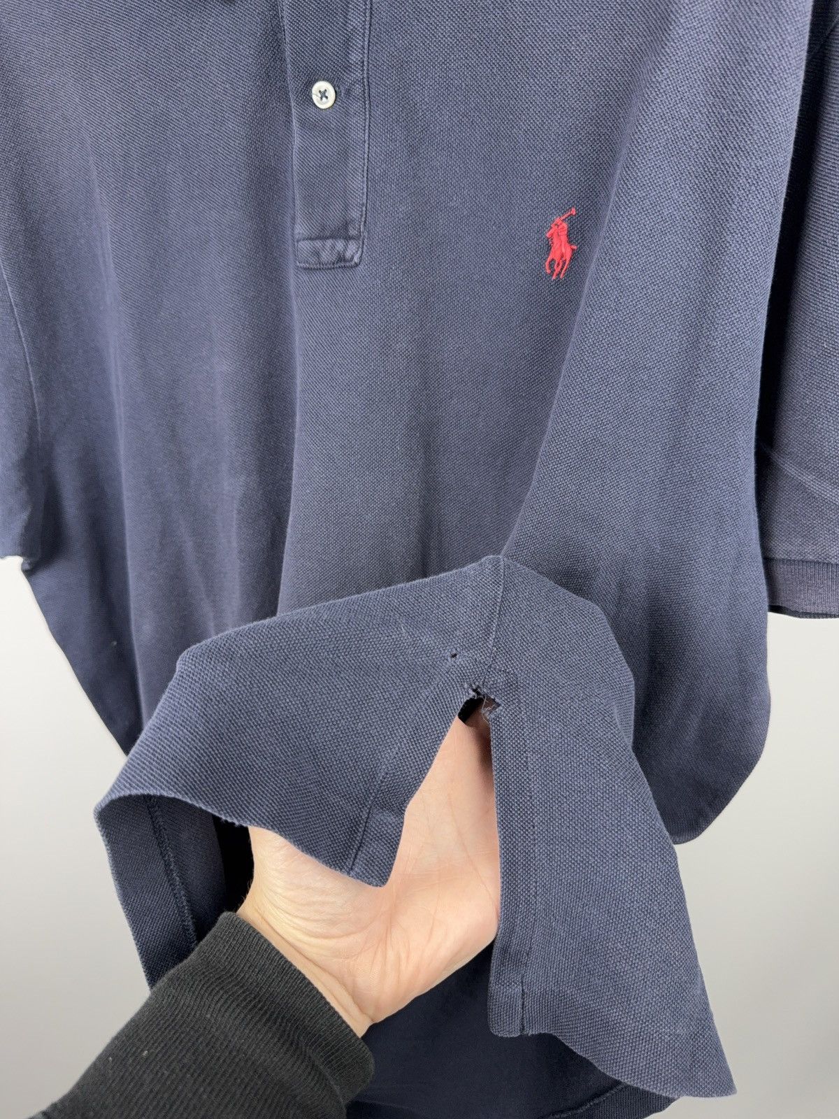 Polo Ralph Lauren Vintage 90s Polo Ralph Lauren #9 Big Pony Faded Polo Shirt Size US L / EU 52-54 / 3 - 9 Thumbnail