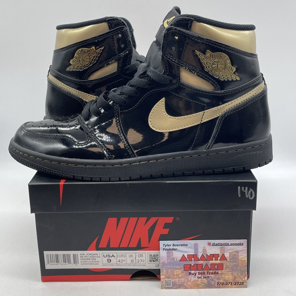 Jordan Brand Air Jordan 1 high metallic gold Size US 9 / EU 42 - 1 Thumbnail
