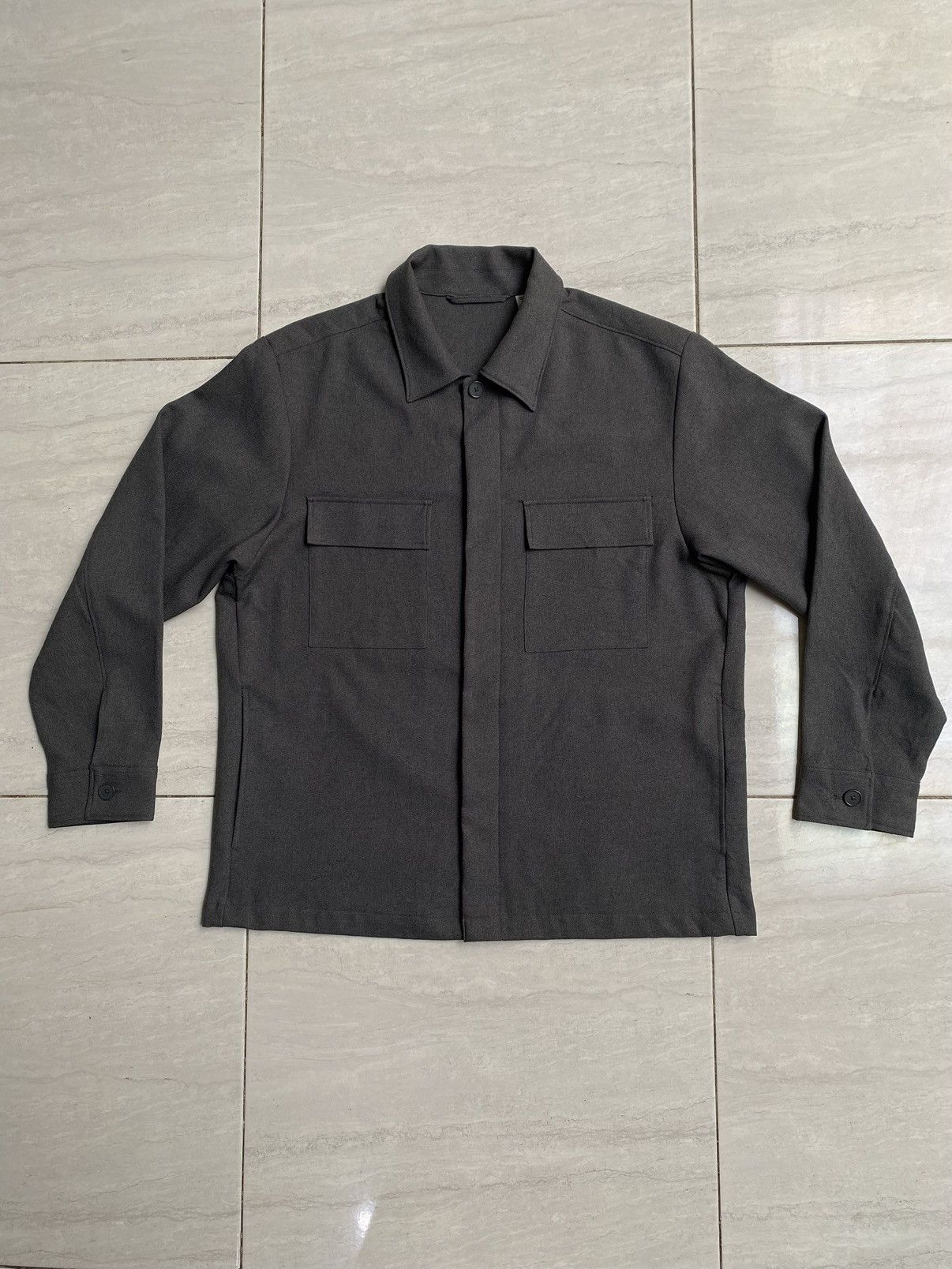 GU GU Pocket Boxy Oversize Grey Outer Shirt Size US L / EU 52-54 / 3 - 6 Thumbnail