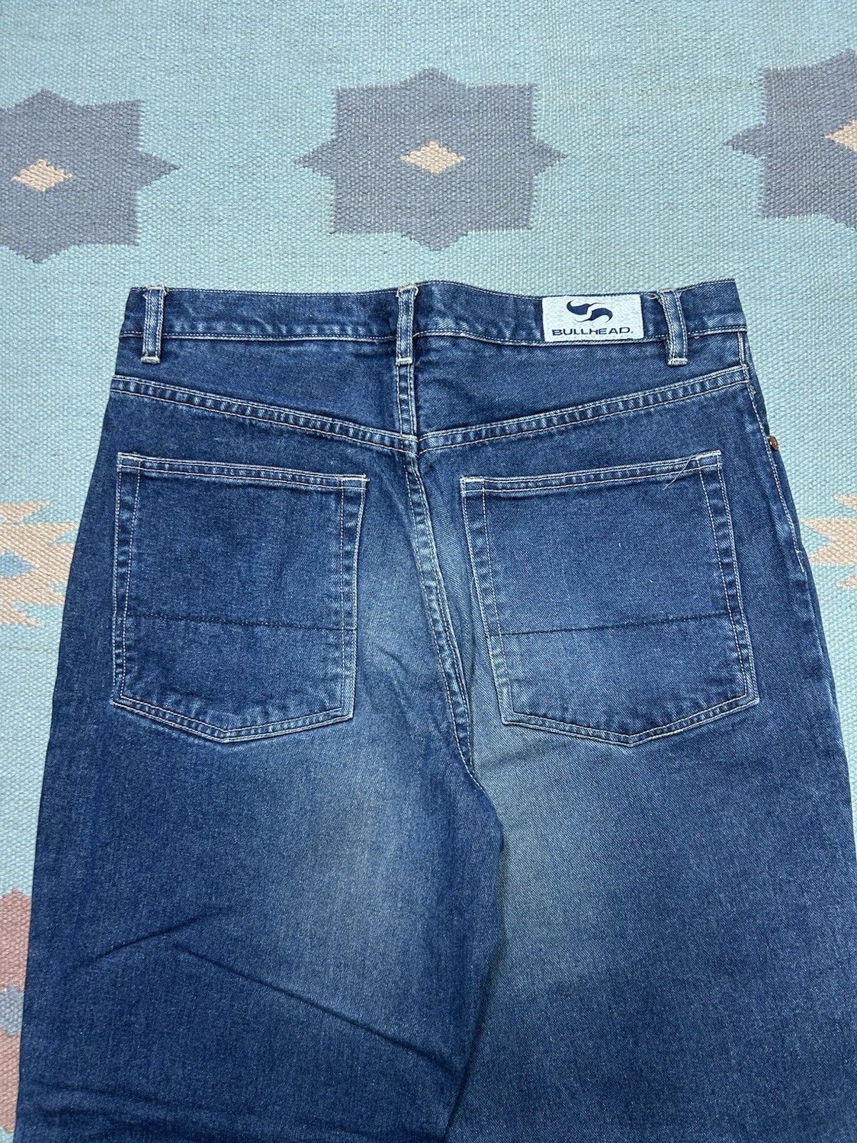 Vintage y2k bullhead jeans straight dark wash skate streetwear 32x32 Size US 32 / EU 48 - 3 Thumbnail
