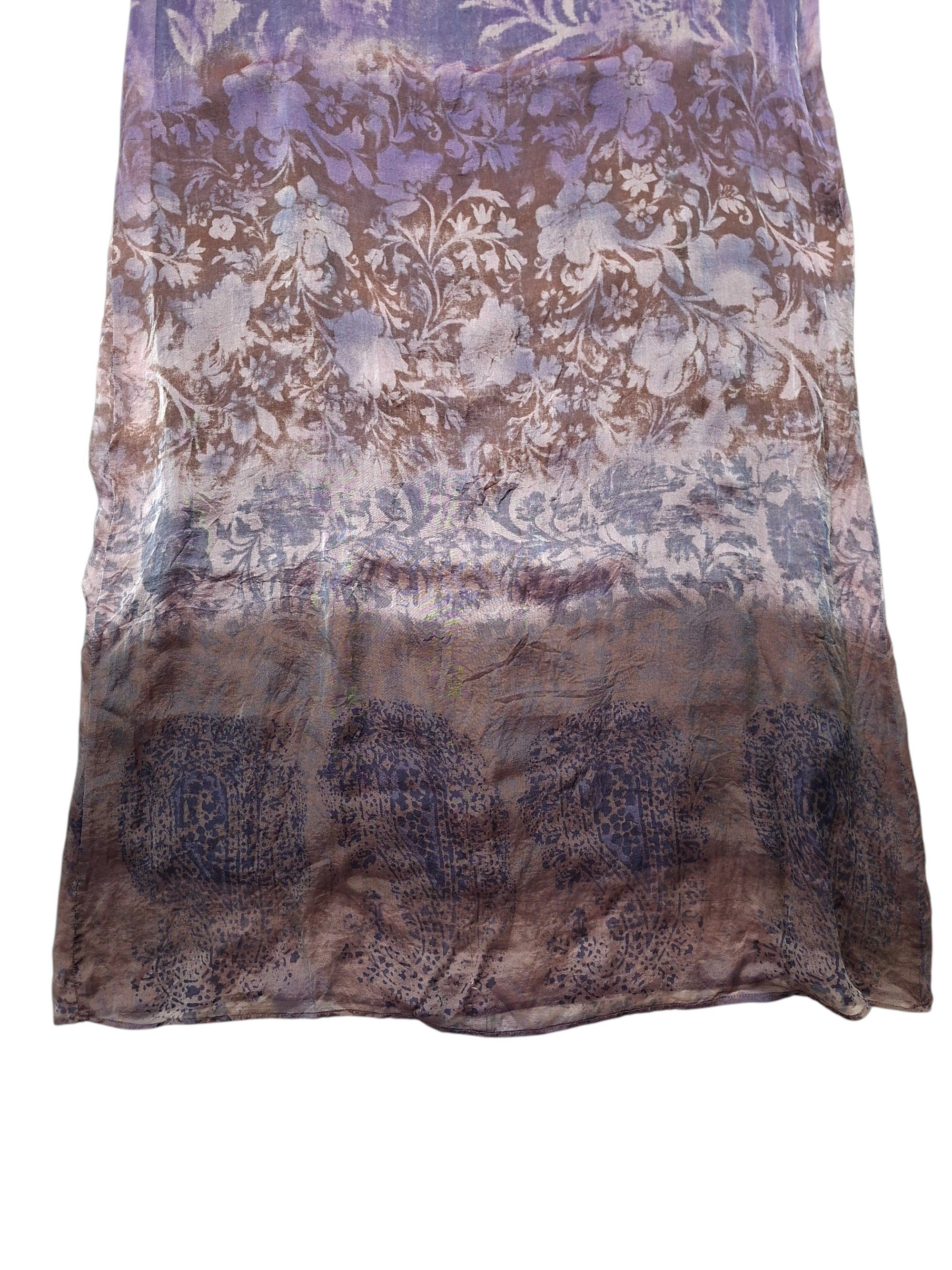Max Mara Vintage MAX MARA Pura Seta Silk Midi Dress Floral Size S / US 4 / IT 40 - 5 Thumbnail