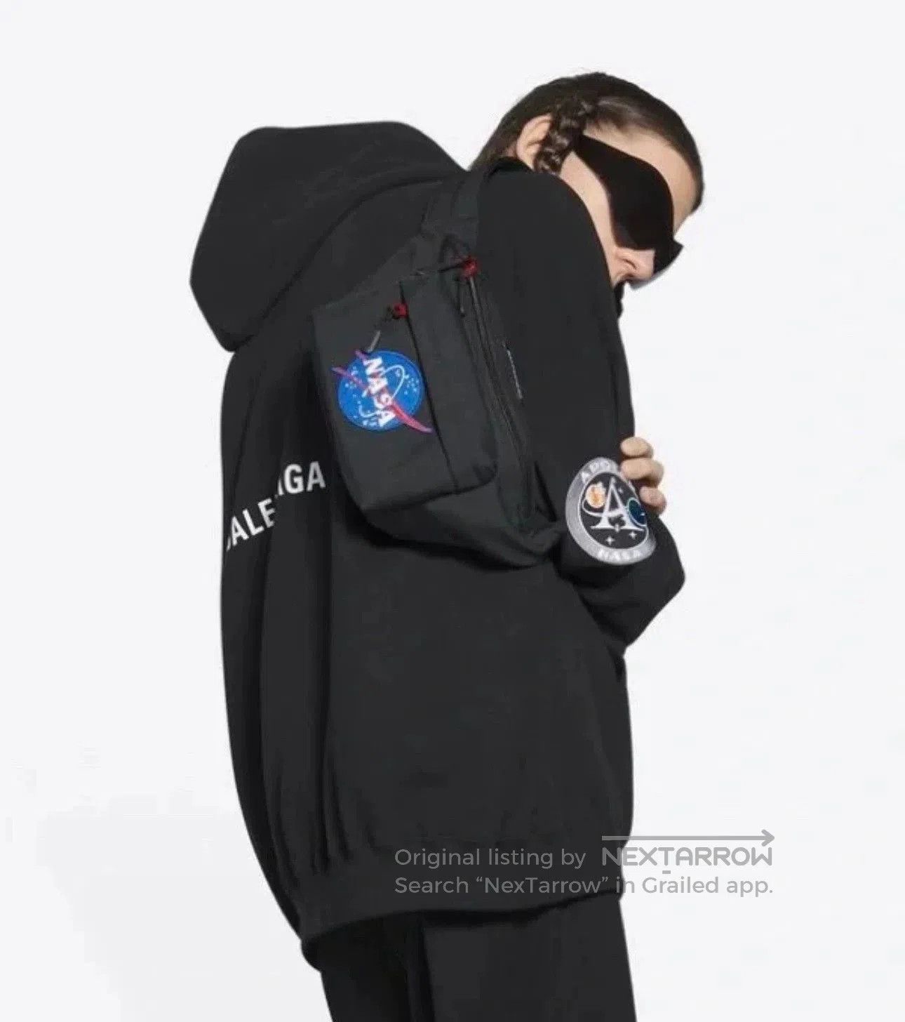 Balenciaga Balenciaga NASA collaboration black letter waist bag. Size ONE SIZE - 8 Thumbnail