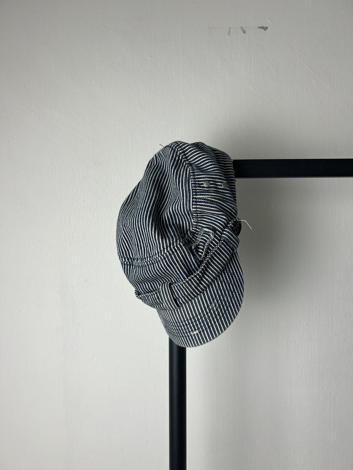 Japanese Brand × Vintage 1990s Alternative - Hickory Stripe Hat Size ONE SIZE - 6 Thumbnail
