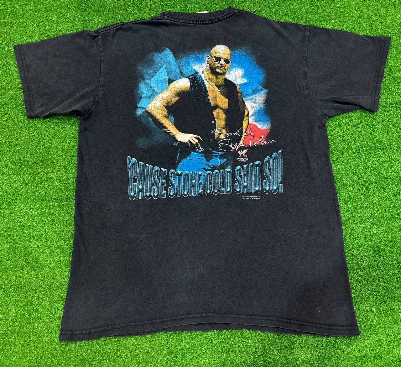 Vintage × WCW/nWo × WWE Vintage 90 WWE WWF Stone Cold Steve Austin Wrestling Size US XL / EU 56 / 4 - 15 Thumbnail