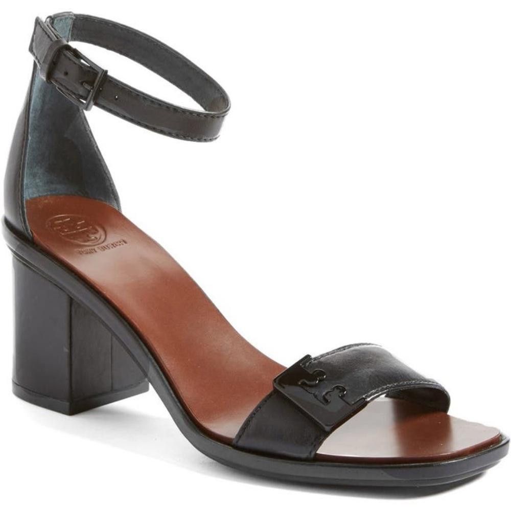 Tory Burch Tory Burch Gabrielle Ankle Strap Block Heel Sandal Black 7.5 Size US 7.5 / IT 37.5 - 1 Thumbnail