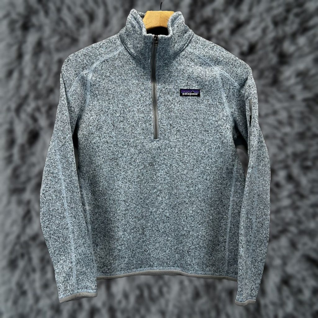 Patagonia Patagonia Sweater Pullover 1/4 Zip Heather Blue Womens S Mock Neck Long Sleeve Classic Outdoor Fleece Size S / US 4 / IT 40 - 1 Thumbnail