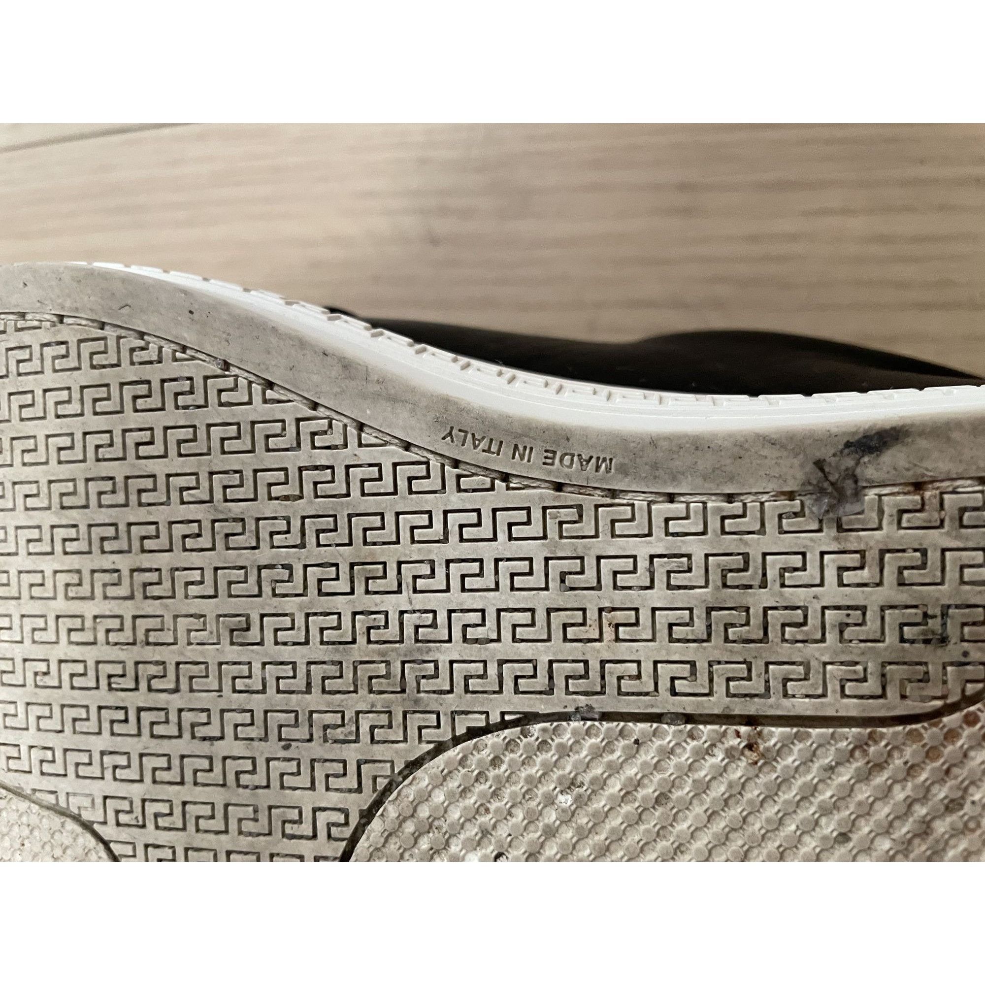 Versace Versace Black Leather Slip-On Sneakers With Gold Medusa Deta Size US 6.5 / EU 39-40 - 9 Thumbnail