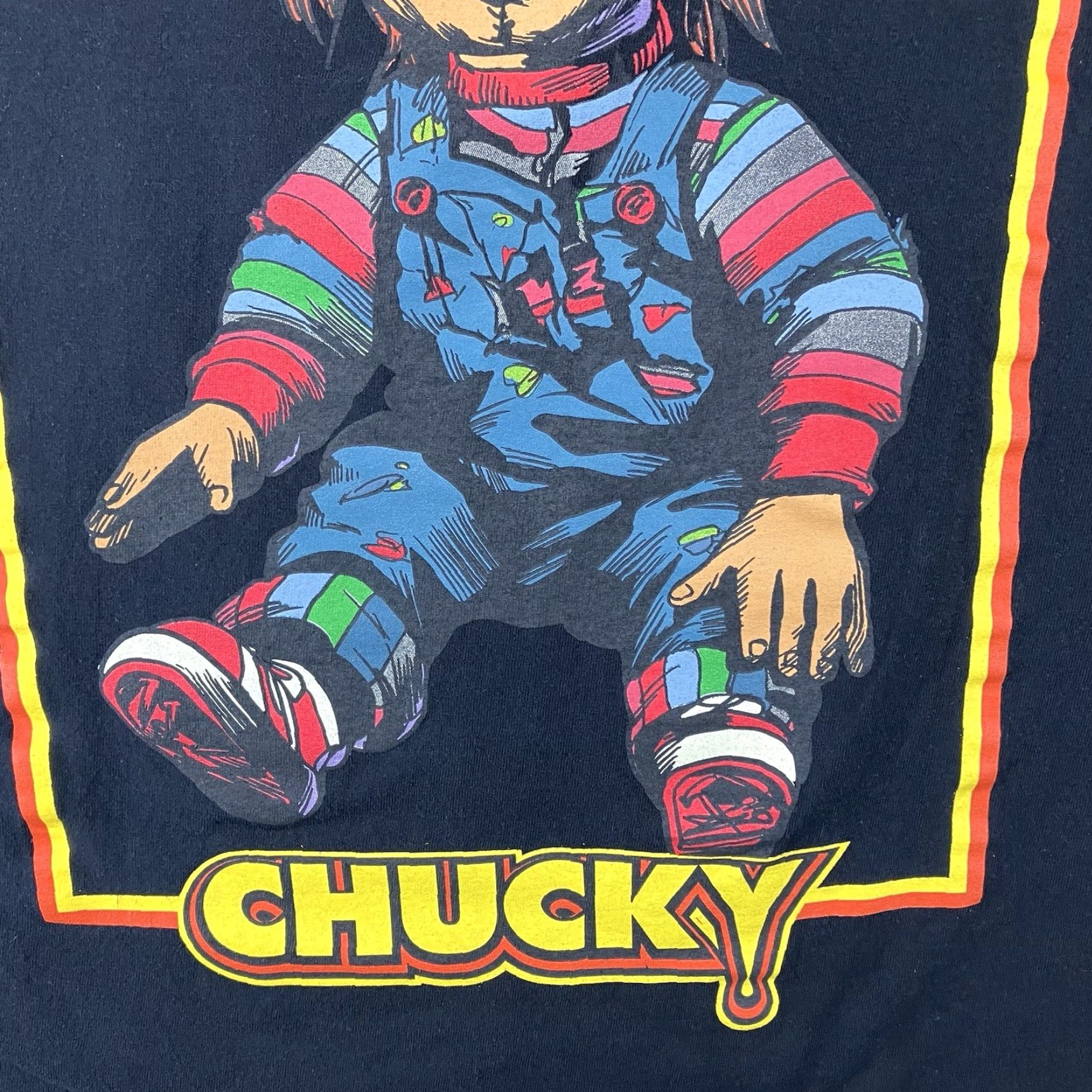 Vintage Chucky T Shirt Mens 2X Black Crew Neck Short Sleeve Graphic Horror Stretch Size US XXL / EU 58 / 5 - 5 Thumbnail