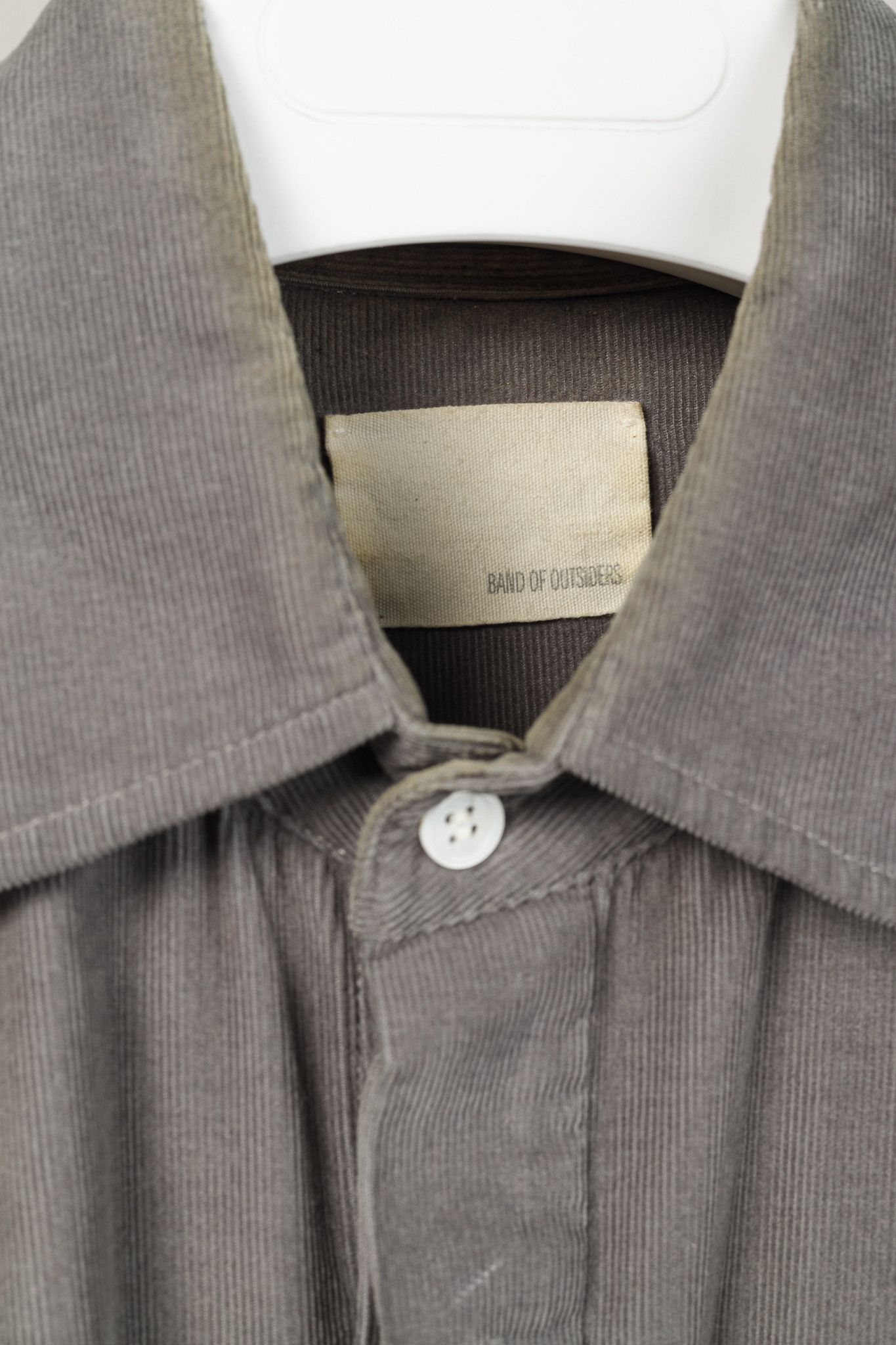 Band Of Outsiders Band of Outsiders Grey Corduroy Button-Up Shirt Size US S / EU 44-46 / 1 - 4 Thumbnail