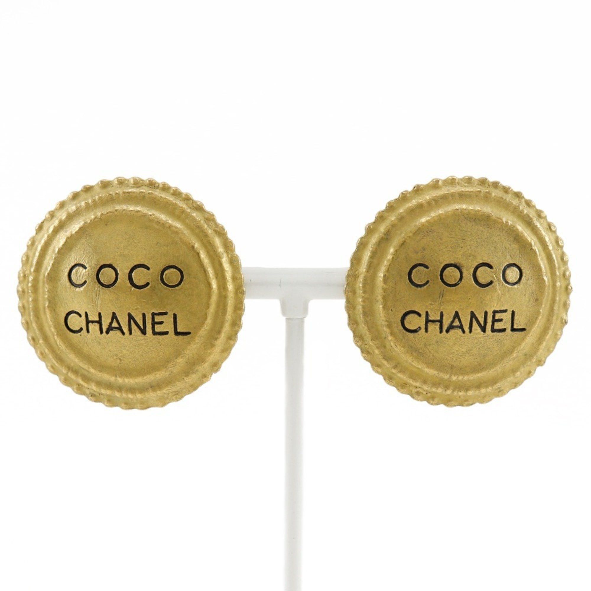 Chanel Chanel COCO Earrings, Gold Plated, 1994, 94P, Approx. 28.0g, logo, Women's Size ONE SIZE - 1 Thumbnail