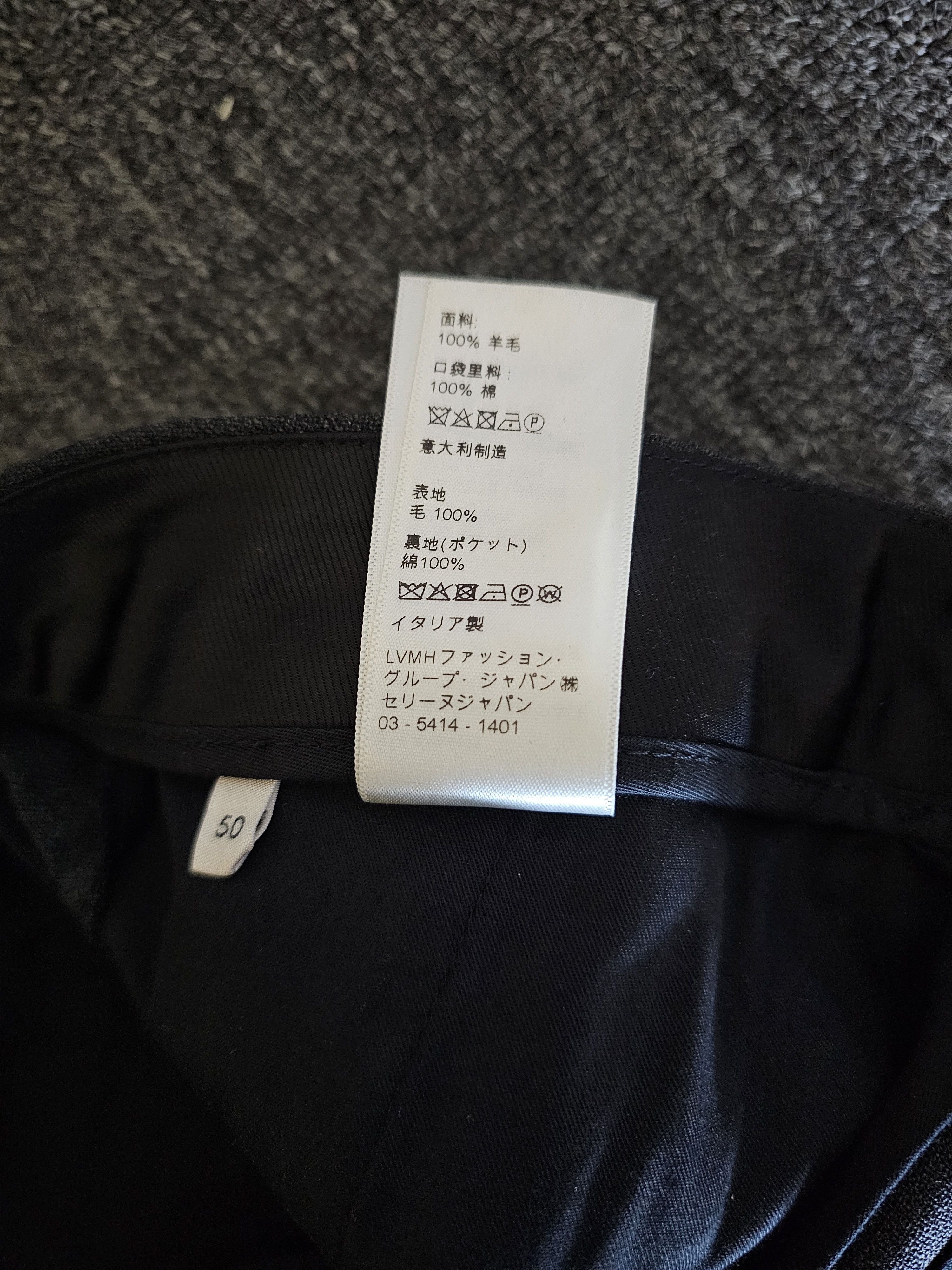 Celine Celin Men's Dark Gray High Gram Wool Suit Pants Size 50 Size US 36 / EU 52 - 8 Thumbnail