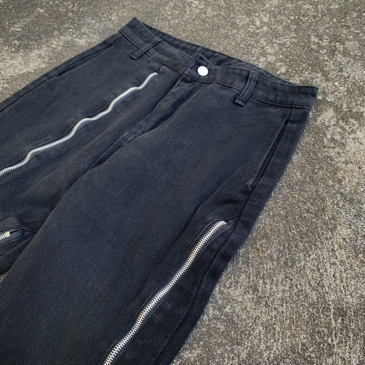 Japanese Brand MULTIZIPPER FLARE DENIM PANTS RICK OWENS STYLE Size US 30 / EU 46 - 6 Thumbnail