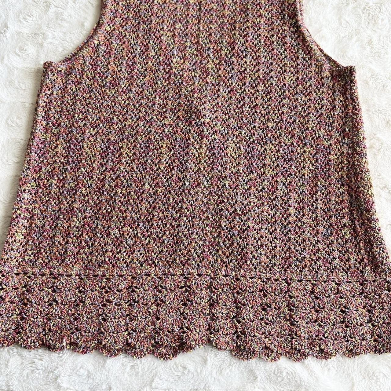 Talbots Vintage Talbots Crochet Sweater Vest Womens M Pink Eclectic Size M / US 6-8 / IT 42-44 - 6 Thumbnail