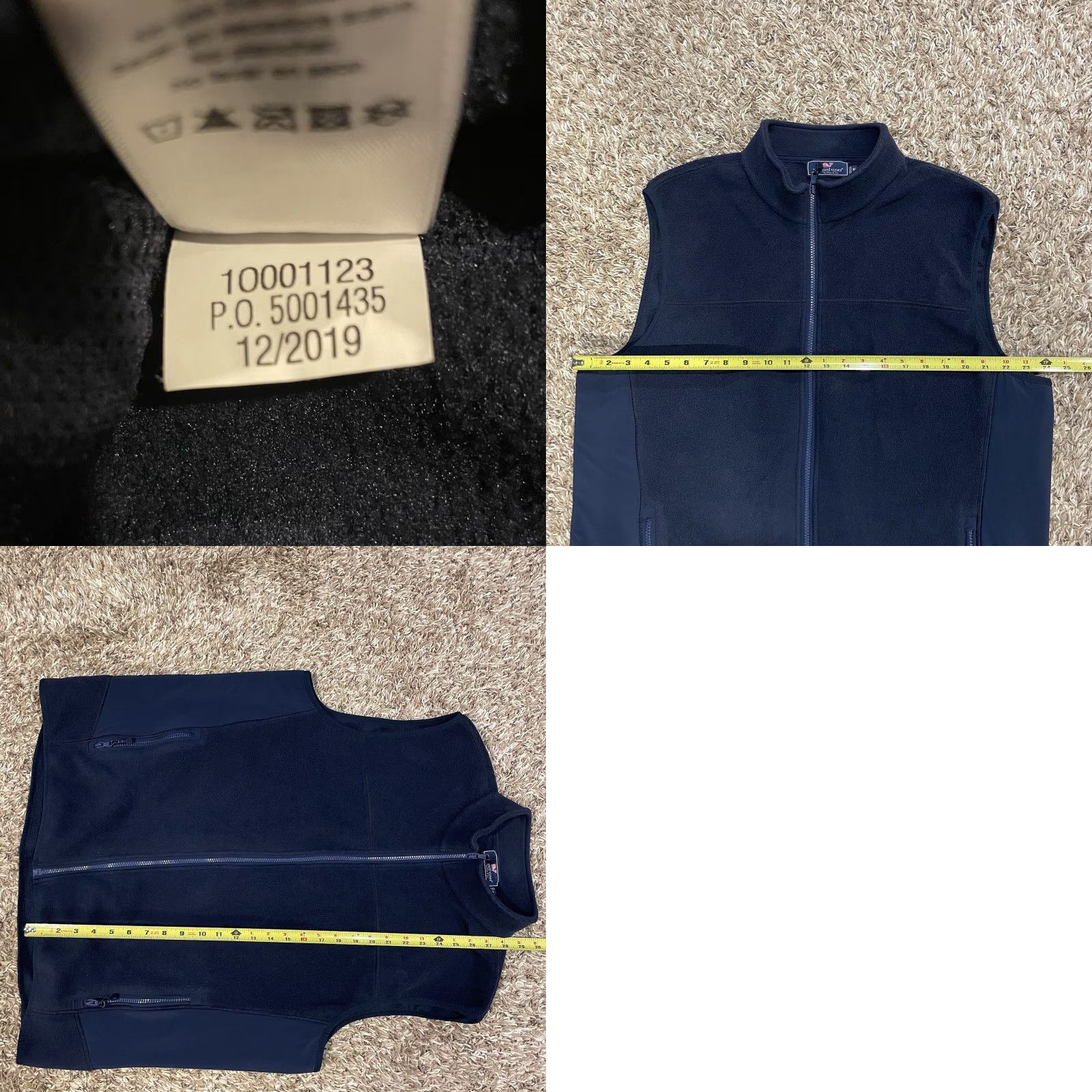 Vineyard Vines Vineyard Vines by Shep & Ian Fleece Vest Unisex XL Blue Full Zip Vest Pockets Logo Whale Size US XL / EU 56 / 4 - 8 Thumbnail