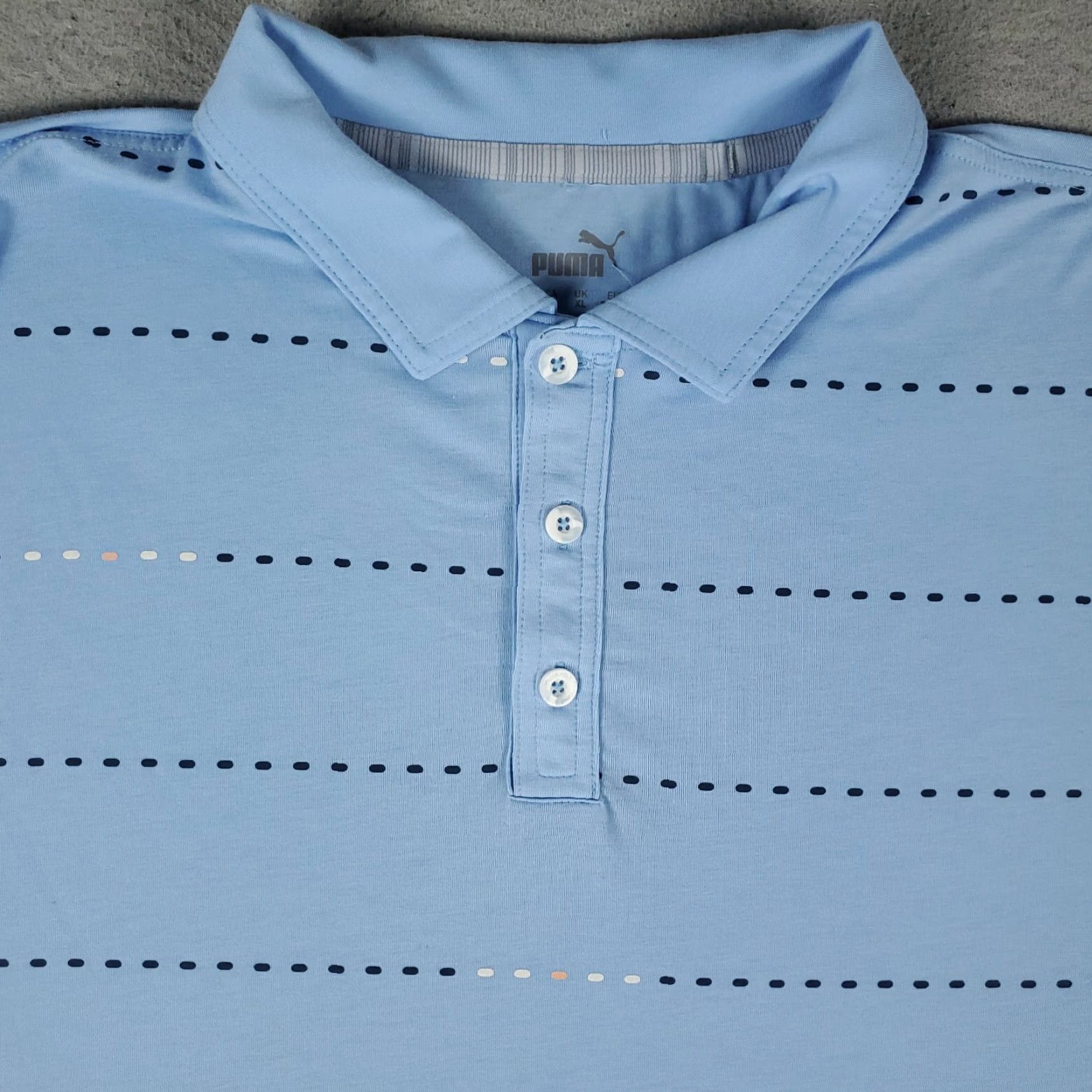 Puma PUMA Golf Polo Shirt Mens Size L Blue Cotton Short Sleeve Casual Polo Adult Regular Fit Sports Wear Size US L / EU 52-54 / 3 - 2 Thumbnail