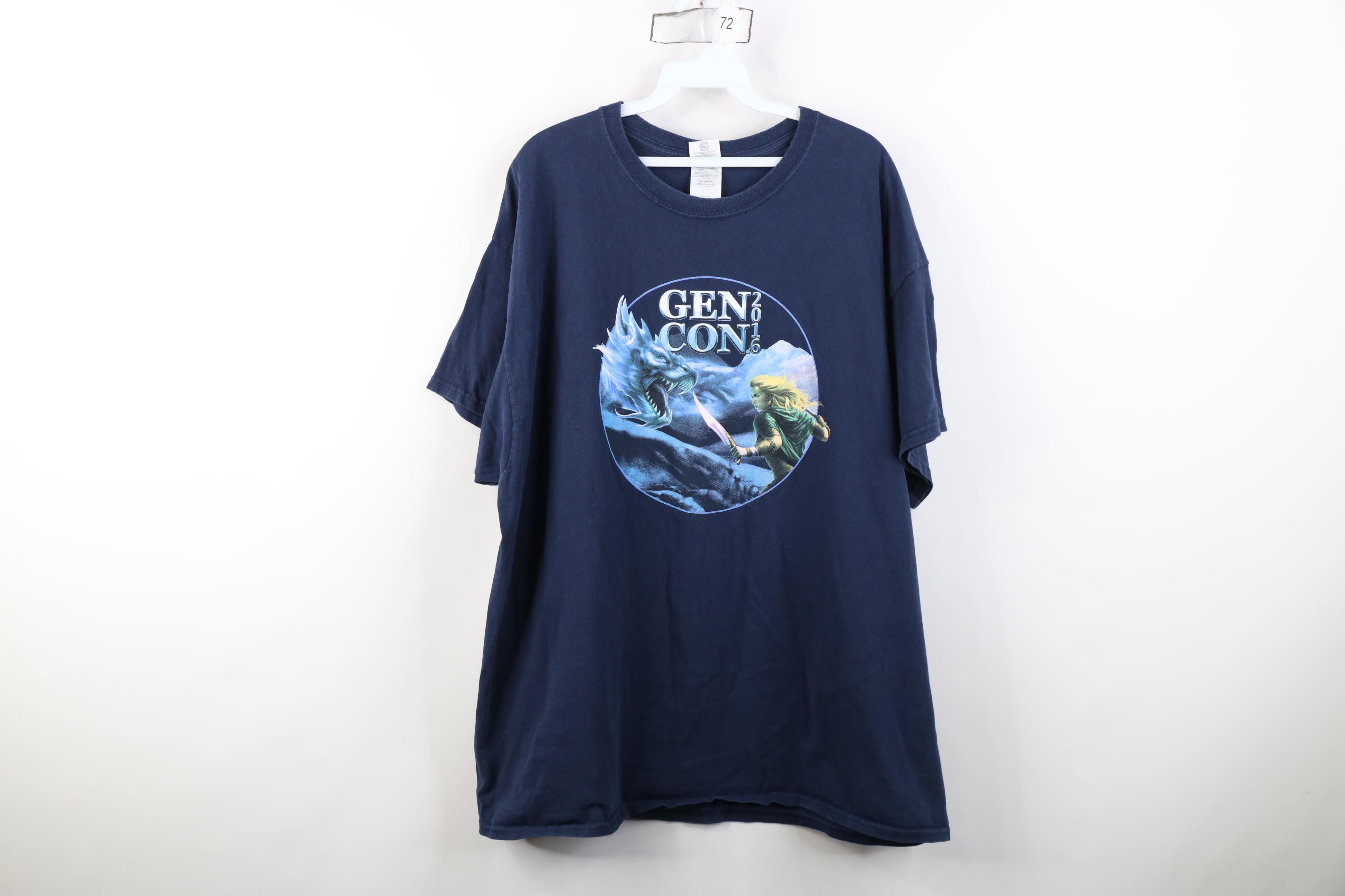 Vintage Vintage Y2K 2016 Gen Con Tabletop Gaming Dragon T-Shirt Size US XXL / EU 58 / 5 - 1 Thumbnail