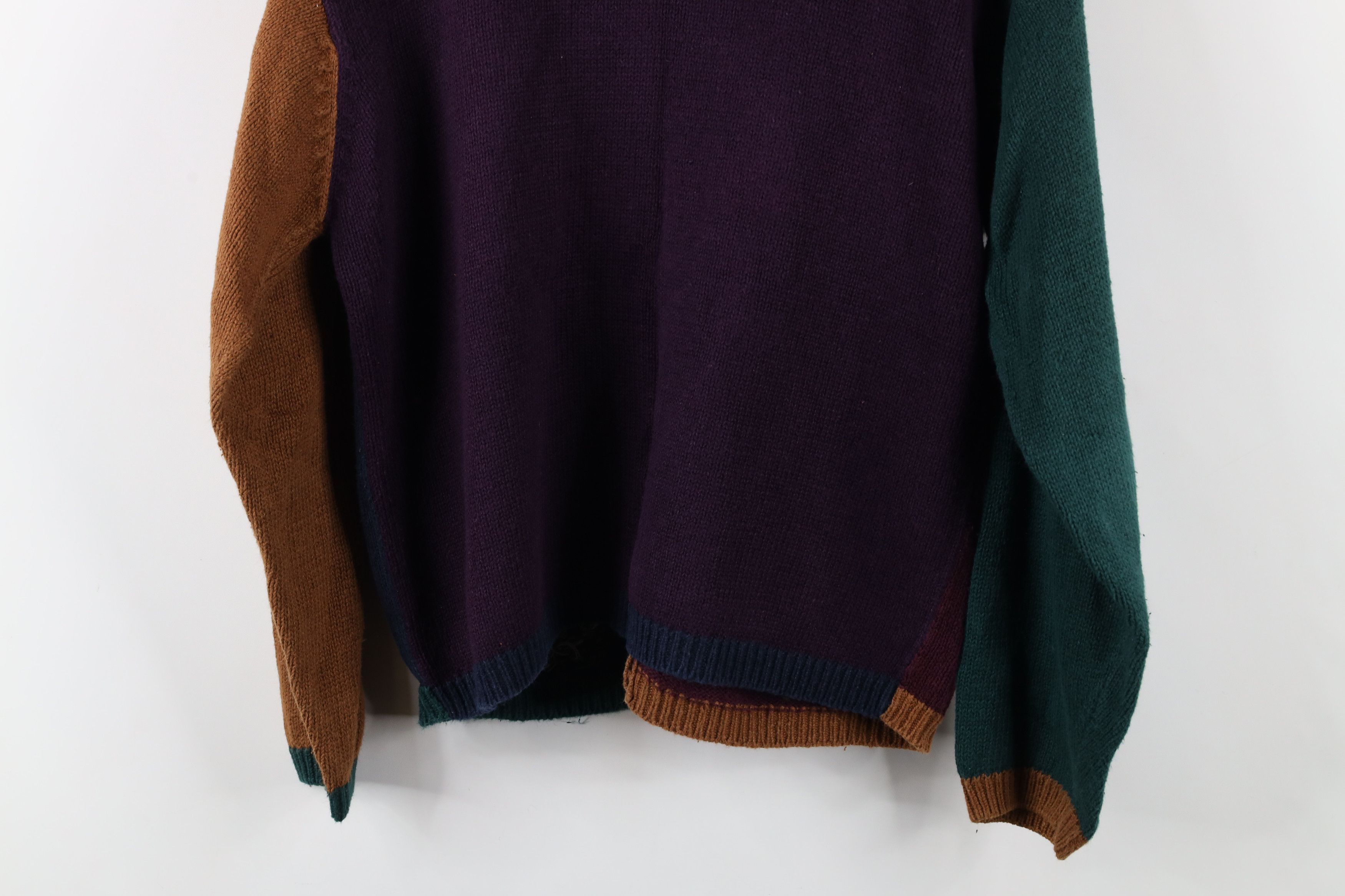 Vintage Vintage 90s Streetwear Nature Leaf Knit Cardigan Sweater Size L / US 10 / IT 46 - 13 Thumbnail