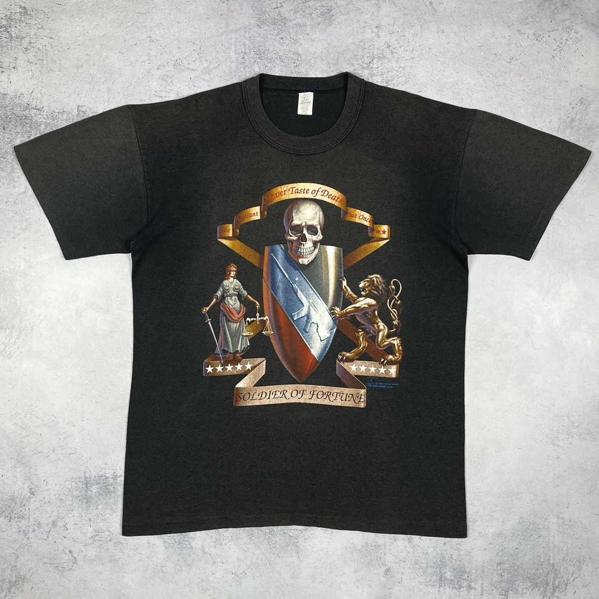 Vintage Vintage Soldier Of Fortune “never taste of death” tee 1990’s Size US XL / EU 56 / 4 - 2 Thumbnail
