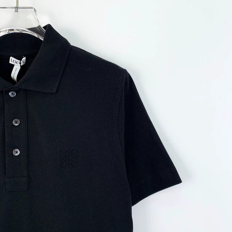 Loewe Loewe Black logo embroidered cotton collar short sleeve Po Size S / US 4 / IT 40 - 3 Thumbnail