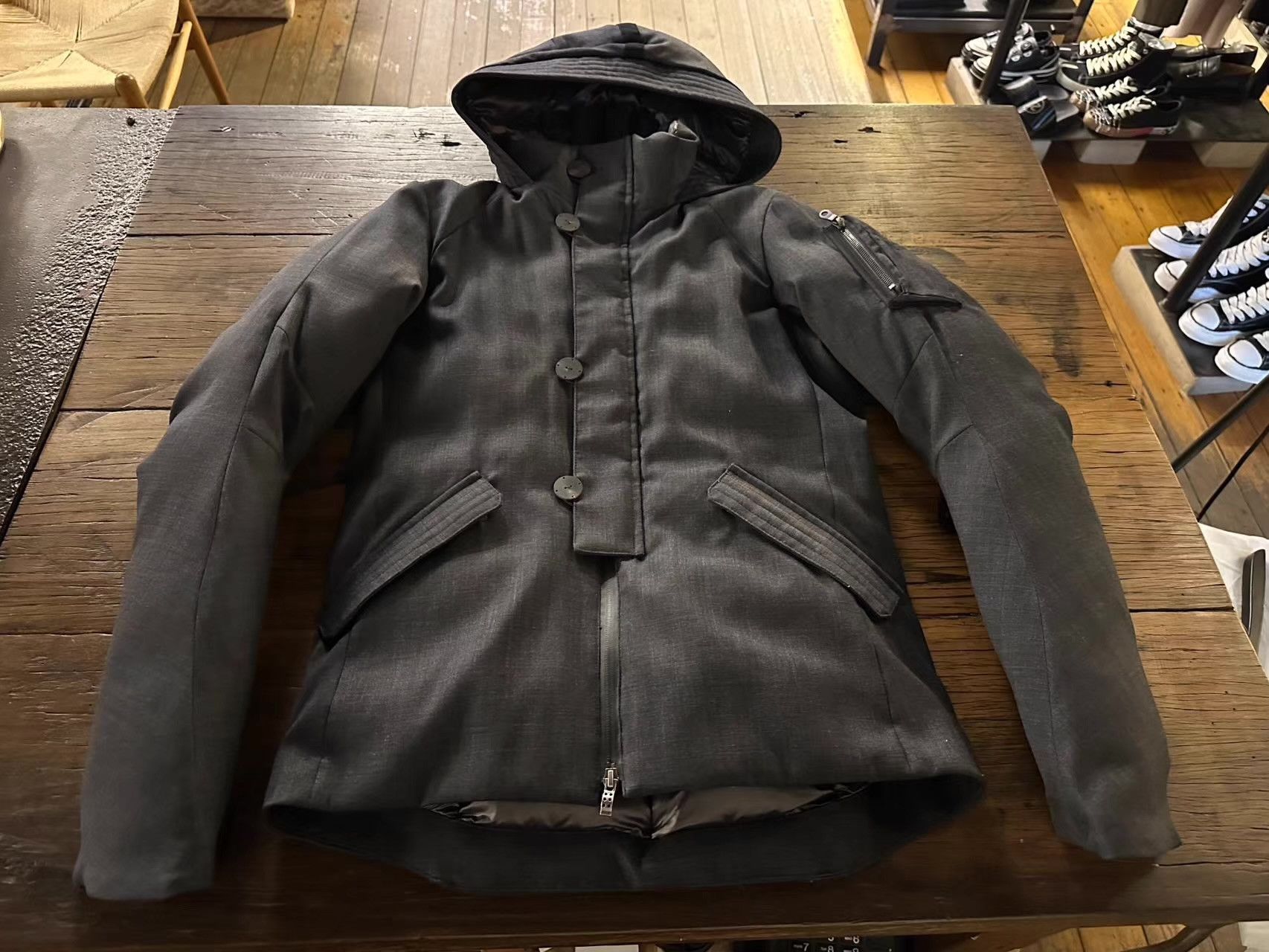 Devoa DEVOA FW16 Men’s Charcoal Mother Goose Down Jacket, Ｑ25 Size US M / EU 48-50 / 2 - 1 Thumbnail
