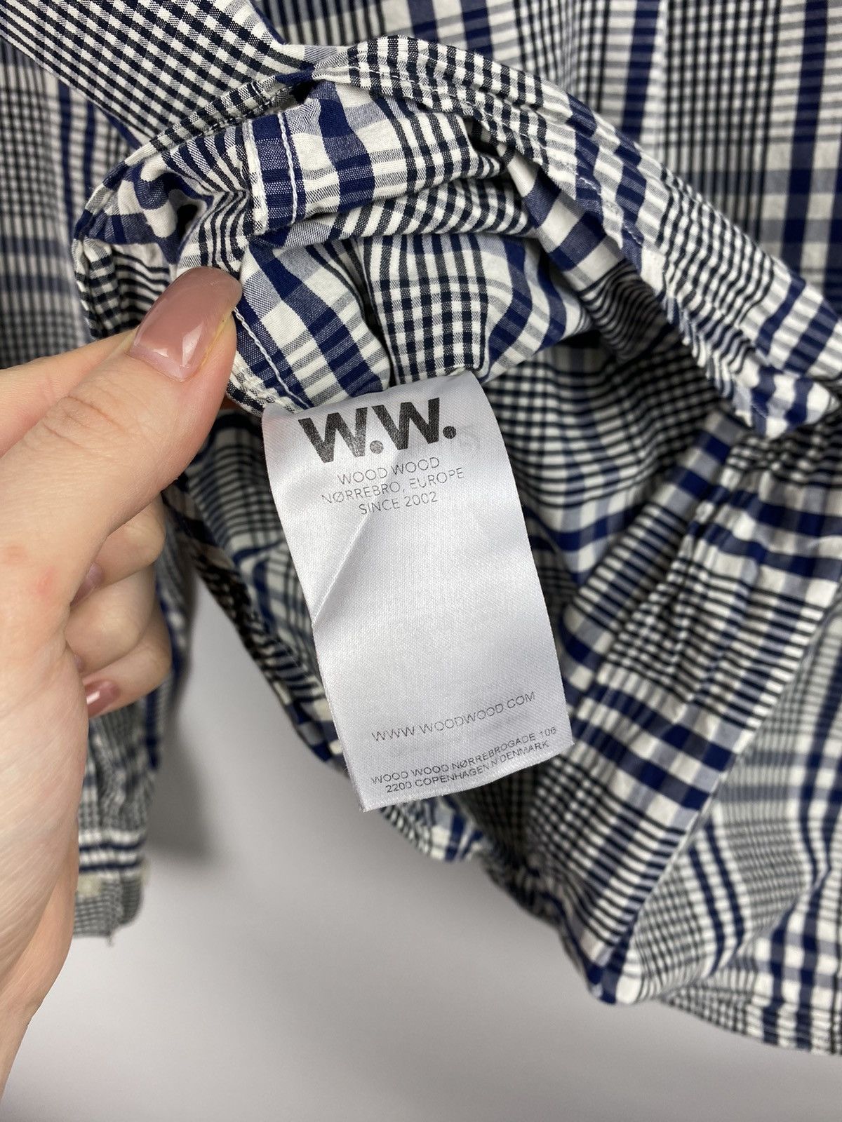 Wood Wood Wood Wood men’s checked long sleeve button up shirt size XL Size US XL / EU 56 / 4 - 17 Thumbnail